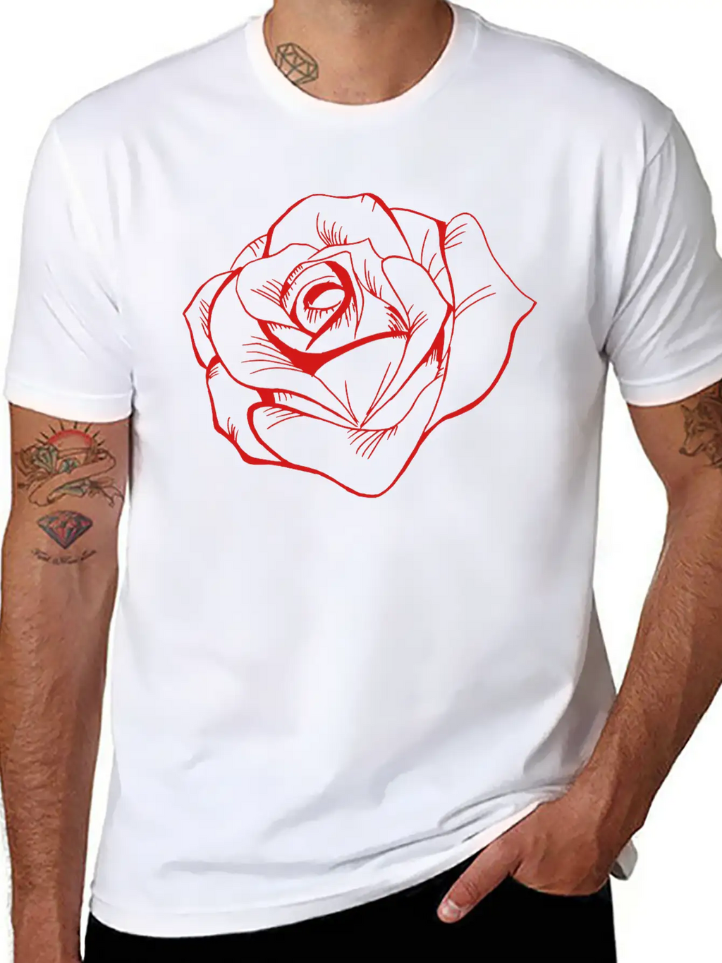 Rose Unisex Casual T-Shirt – Clean Design For Daily Comfort