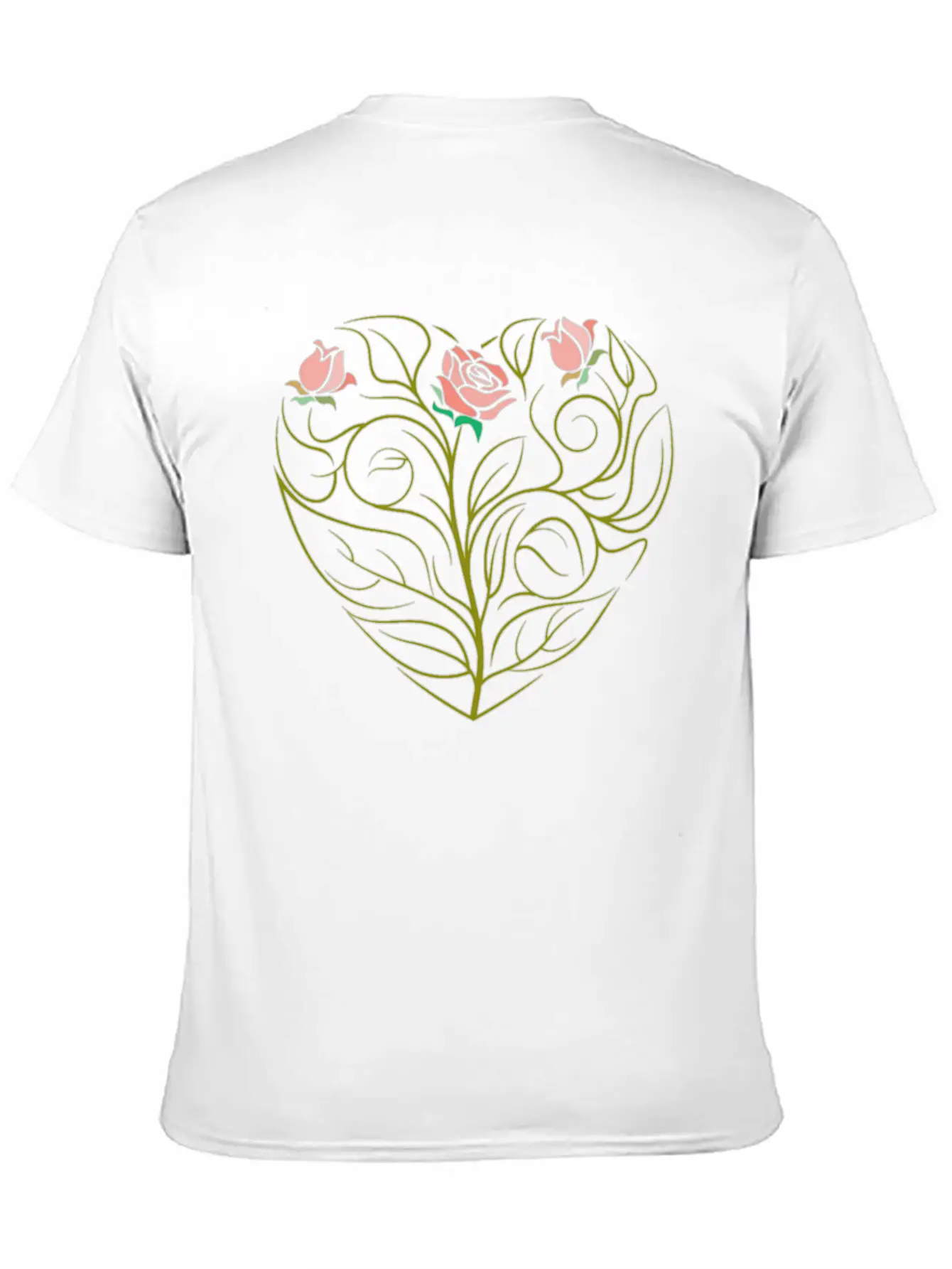 Roses Art Drawing Classic Cotton Tee – Unisex Comfort For Any Season