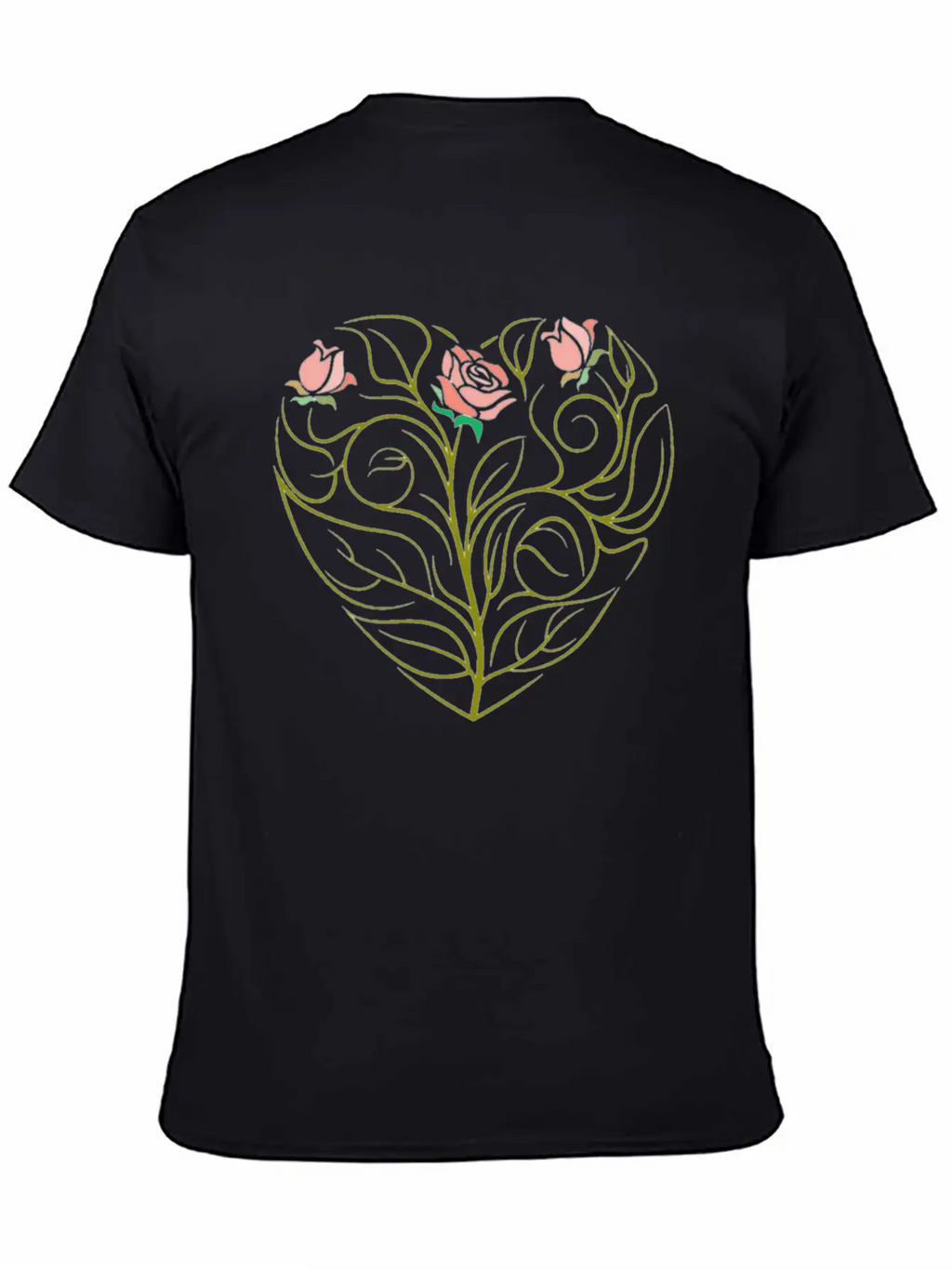 Roses Art Drawing Classic Cotton Tee – Unisex Comfort For Any Season