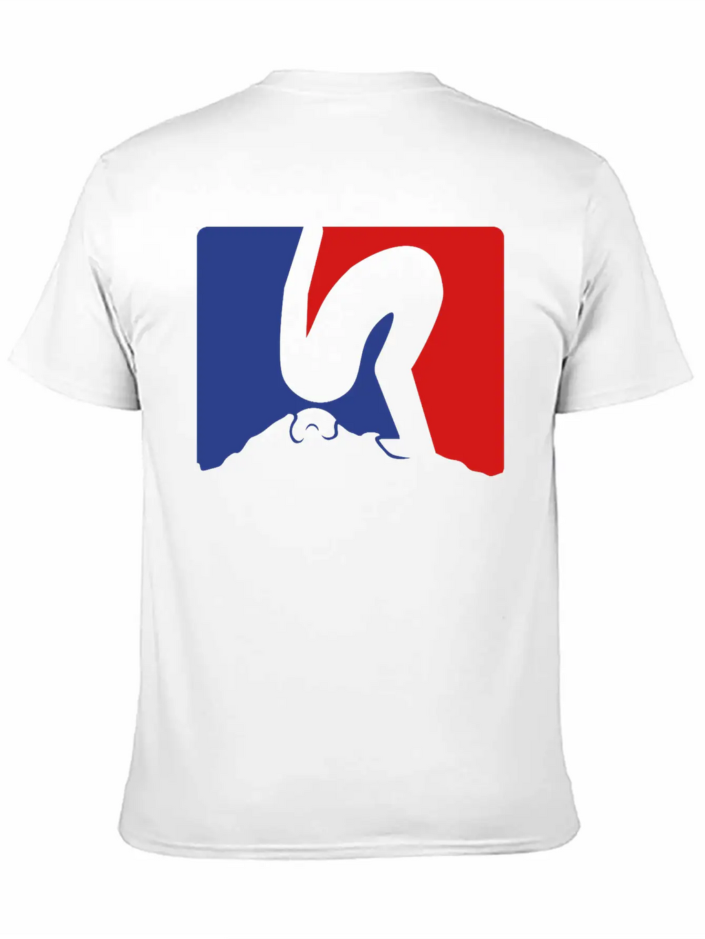 Rot Blau Design Kopf In Den Sand Stecken Nicht Auf Basic Graphic T-Shirt – Daily Comfort In Soft Cotton