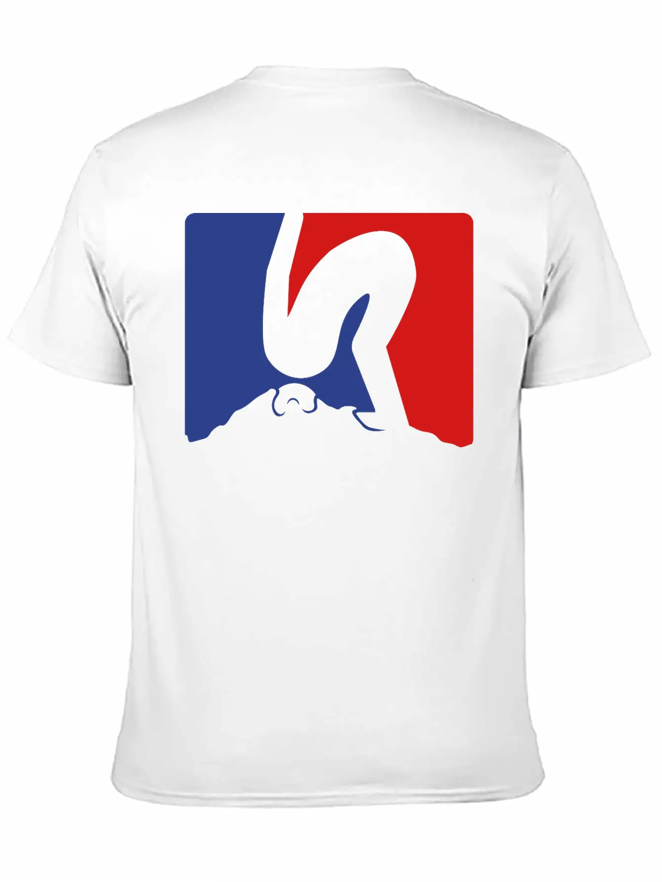 Rot Blau Design Kopf In Den Sand Stecken Nicht Auf Basic Graphic T-Shirt – Daily Comfort In Soft Cotton
