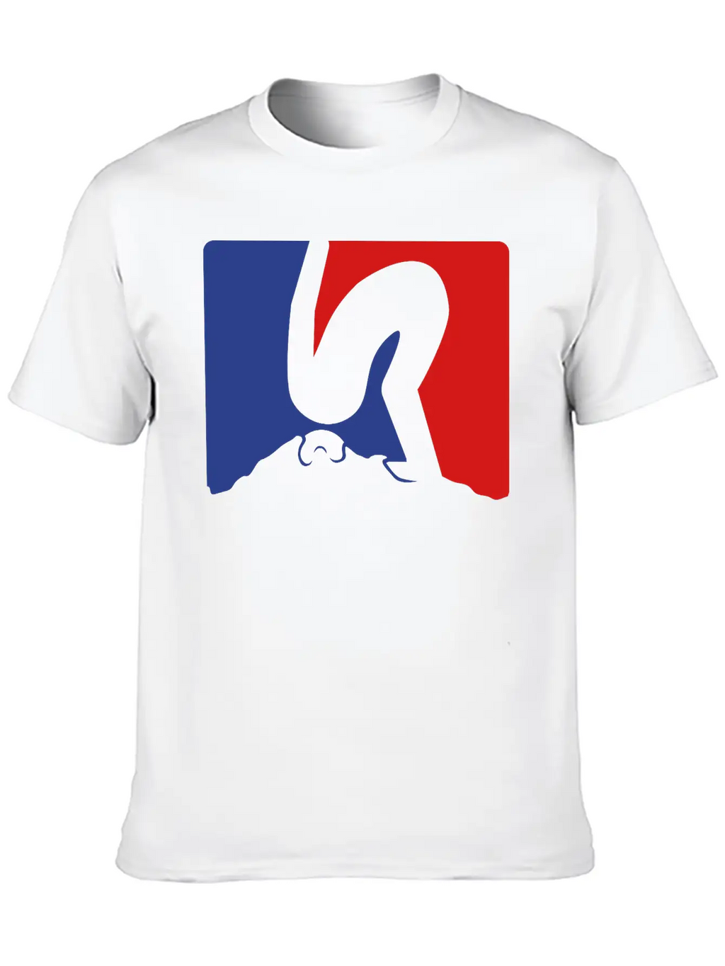Rot Blau Design Kopf In Den Sand Stecken Nicht Auf Basic Graphic T-Shirt – Daily Comfort In Soft Cotton