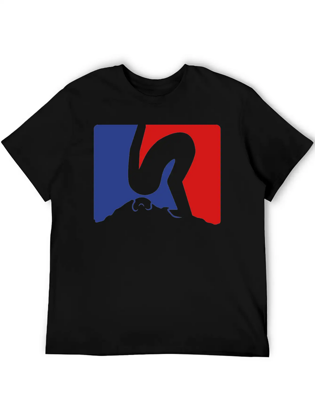 Rot Blau Design Kopf In Den Sand Stecken Nicht Auf Basic Graphic T-Shirt – Daily Comfort In Soft Cotton