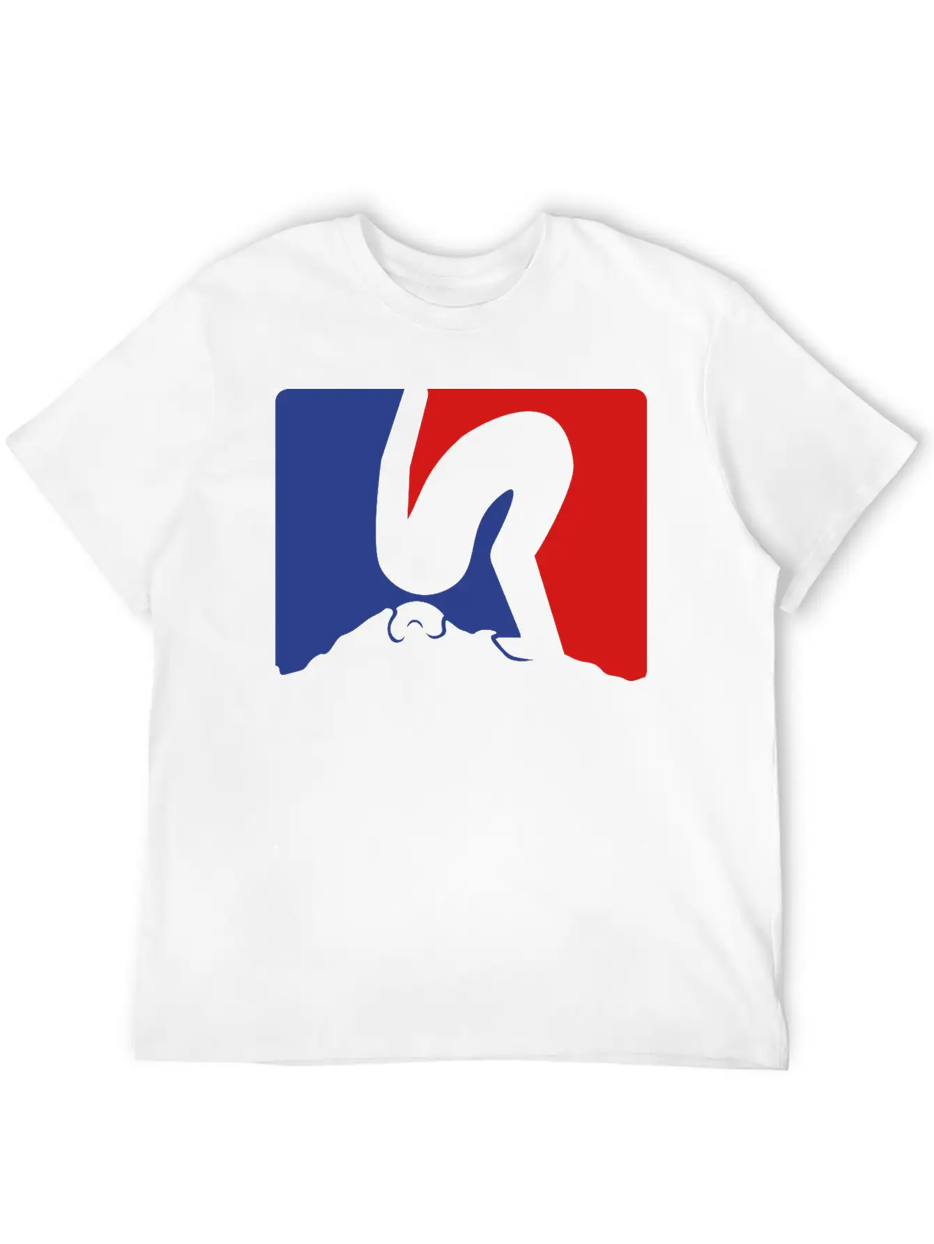 Rot Blau Design Kopf In Den Sand Stecken Nicht Auf Basic Graphic T-Shirt – Daily Comfort In Soft Cotton