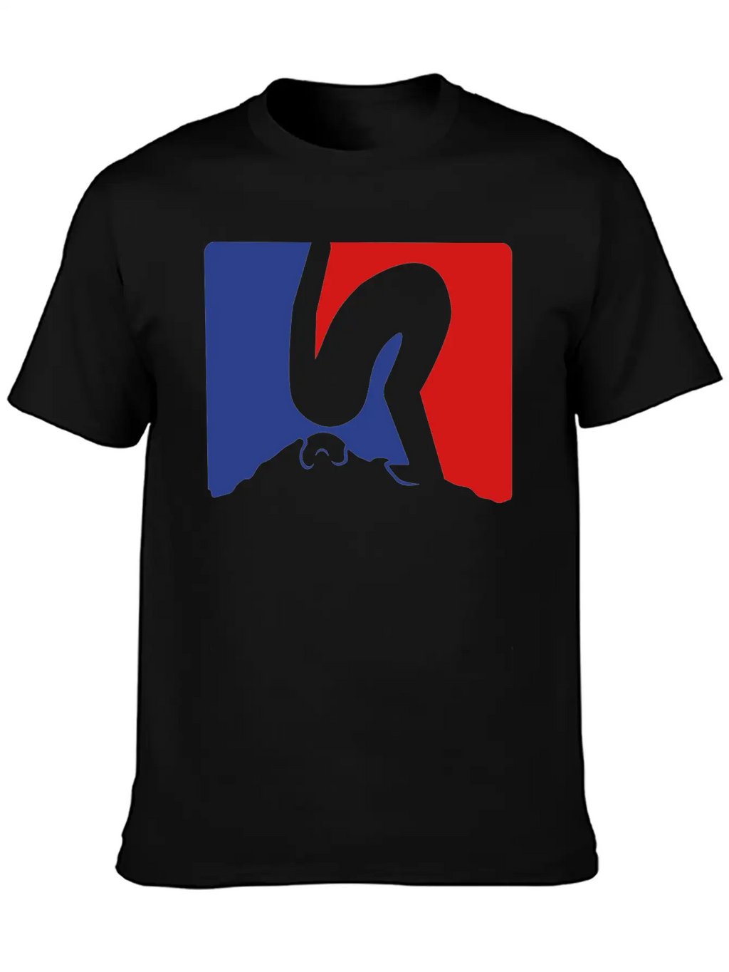 Rot Blau Design Kopf In Den Sand Stecken Nicht Auf Basic Graphic T-Shirt – Daily Comfort In Soft Cotton