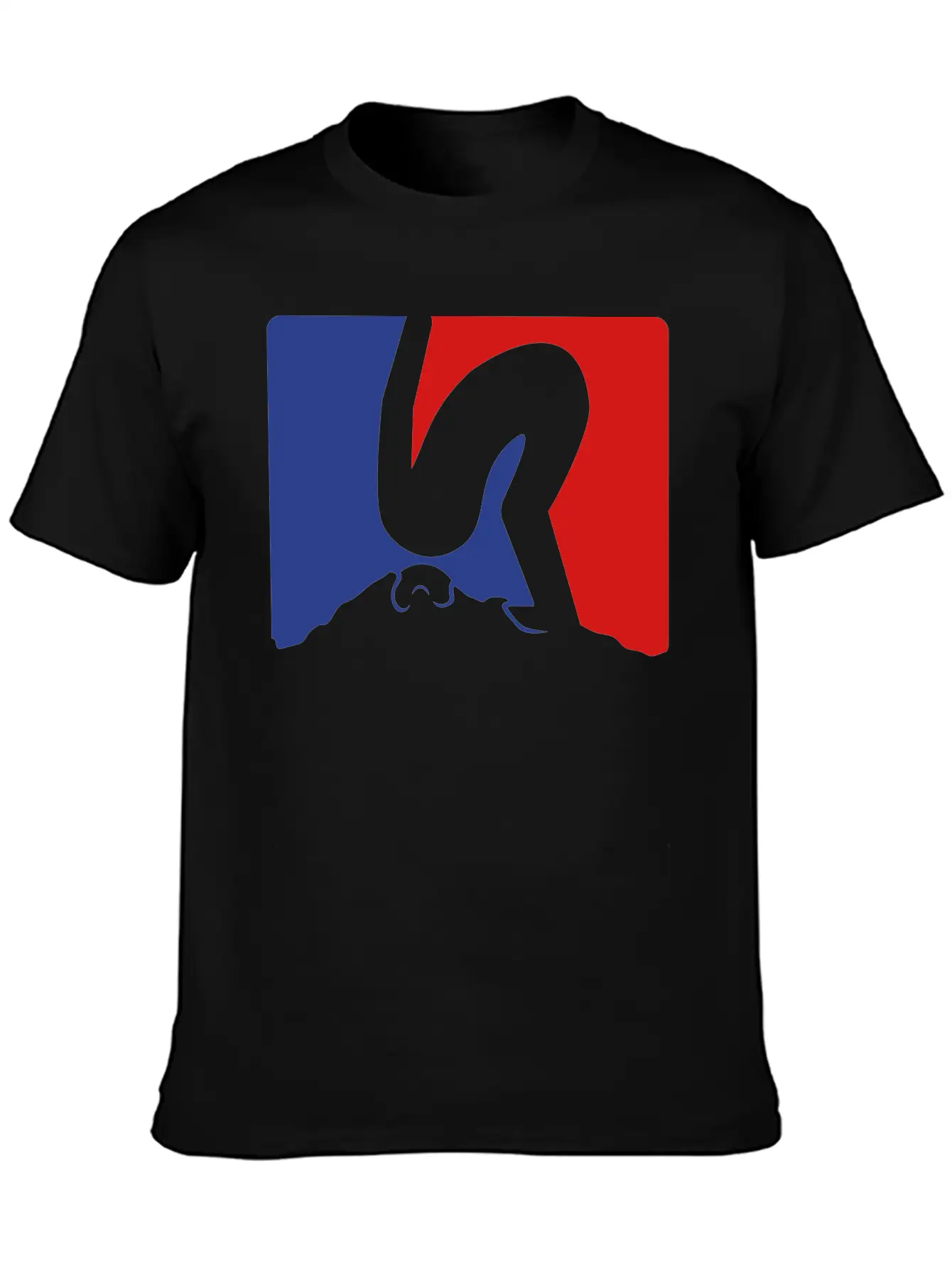 Rot Blau Design Kopf In Den Sand Stecken Nicht Auf Basic Graphic T-Shirt – Daily Comfort In Soft Cotton