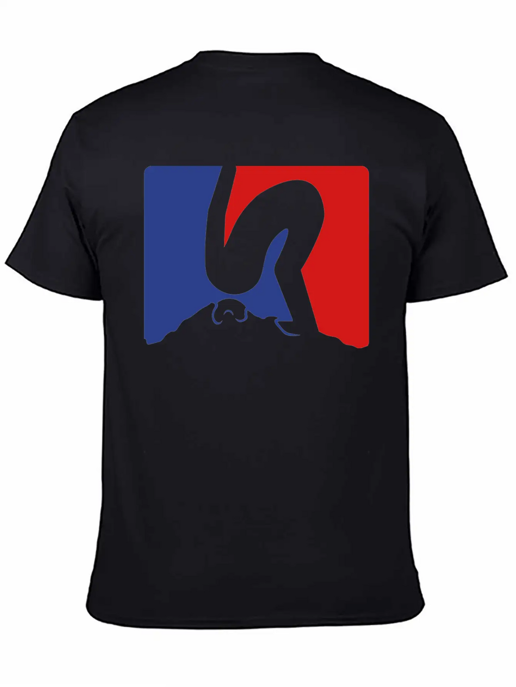 Rot Blau Design Kopf In Den Sand Stecken Nicht Auf Basic Graphic T-Shirt – Daily Comfort In Soft Cotton