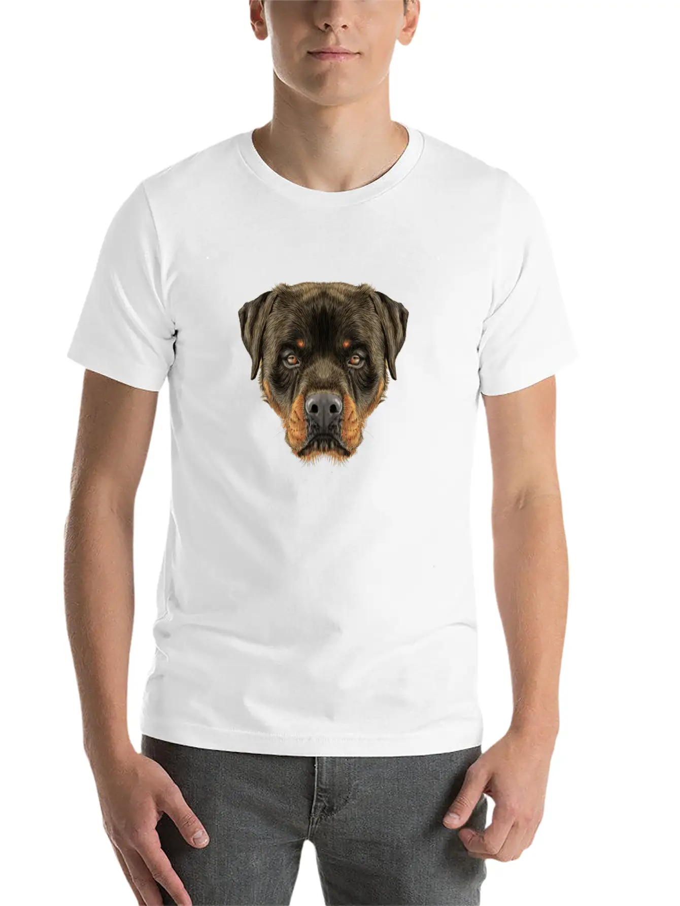 Rottweiler Breathable Soft Cotton T-Shirt – Timeless Casual Look
