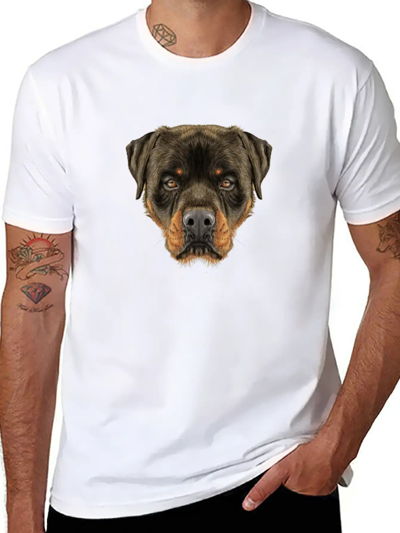 Rottweiler Breathable Soft Cotton T-Shirt – Timeless Casual Look