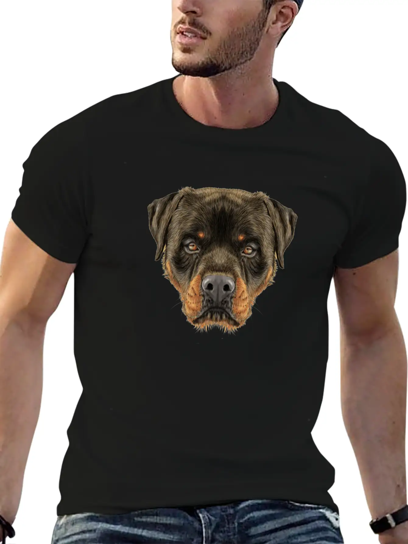 Rottweiler Breathable Soft Cotton T-Shirt – Timeless Casual Look