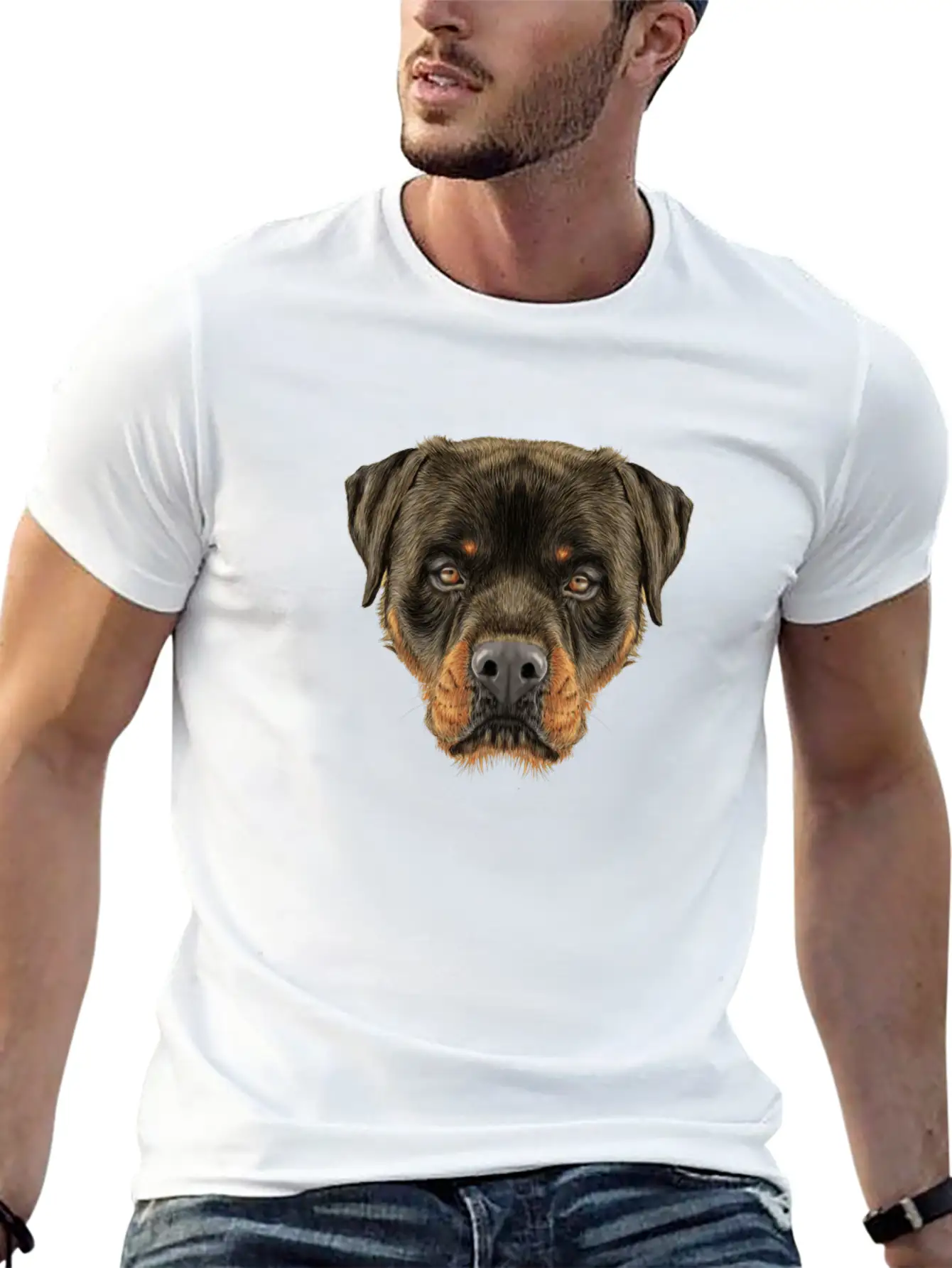 Rottweiler Breathable Soft Cotton T-Shirt – Timeless Casual Look