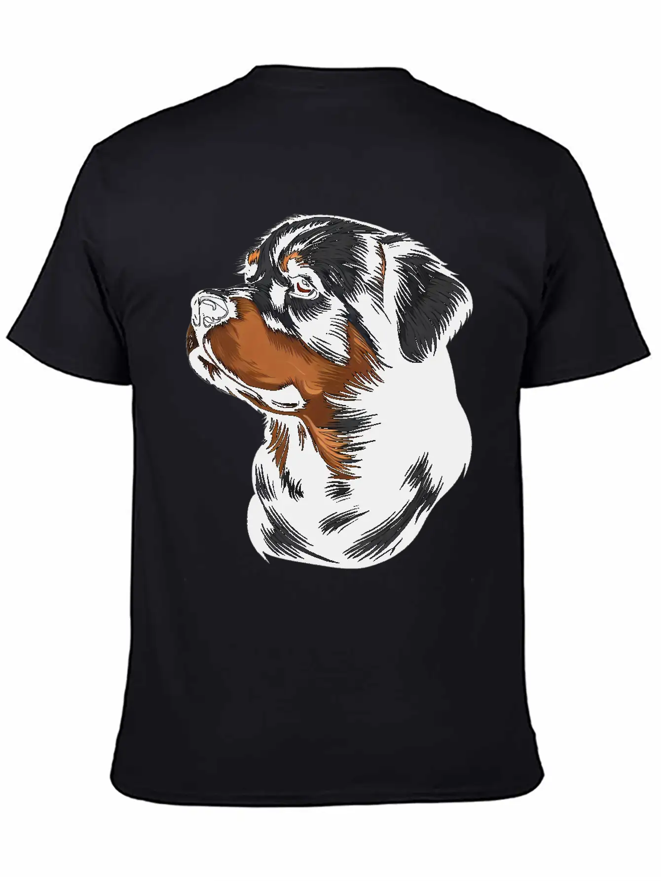 ROTTWEILER DRAWING PETS DOGS CANINE ANIMALS ART Timeless Short Sleeve Tee – Comfy And Minimalist Design