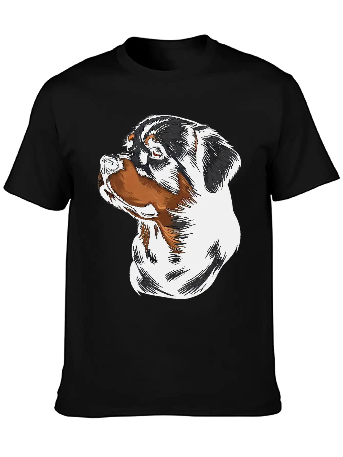ROTTWEILER DRAWING PETS DOGS CANINE ANIMALS ART Timeless Short Sleeve Tee – Comfy And Minimalist Design