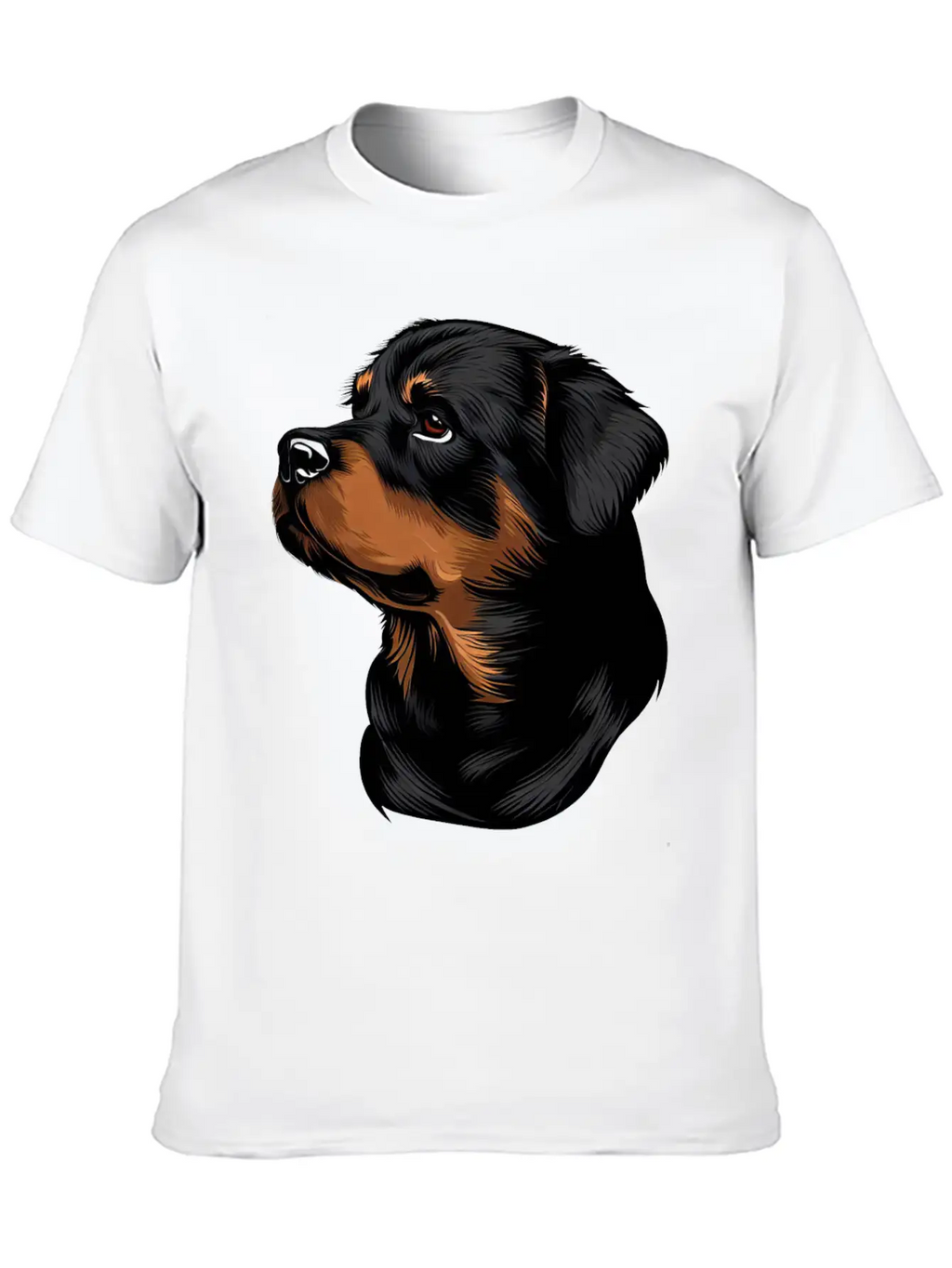 ROTTWEILER DRAWING PETS DOGS CANINE ANIMALS ART Timeless Short Sleeve Tee – Comfy And Minimalist Design