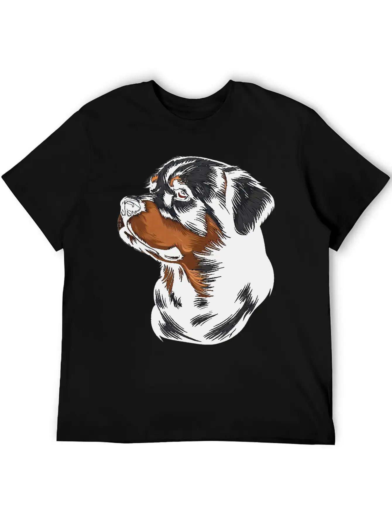 ROTTWEILER DRAWING PETS DOGS CANINE ANIMALS ART Timeless Short Sleeve Tee – Comfy And Minimalist Design