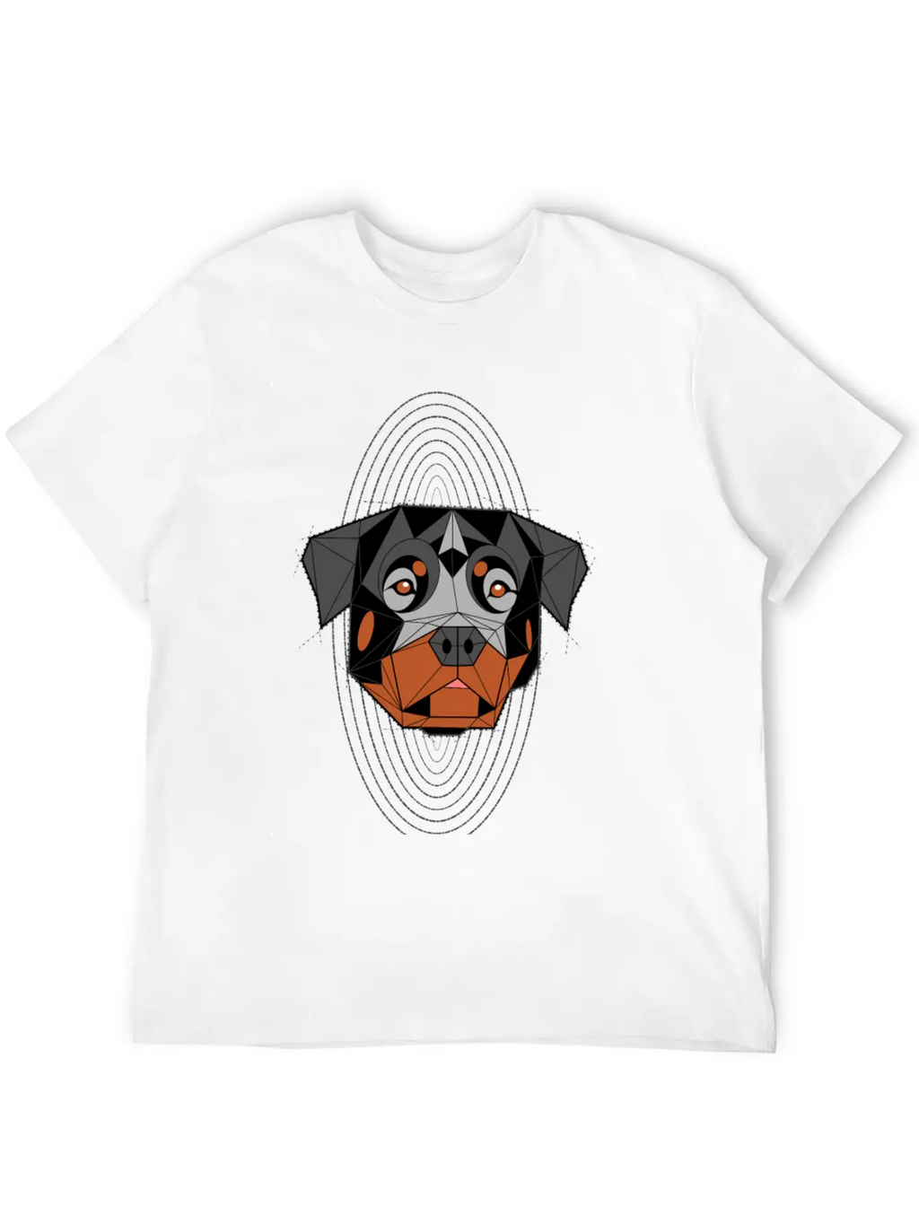 Rottweiler Geometric Classic Cotton Tee – Unisex Comfort For Any Season