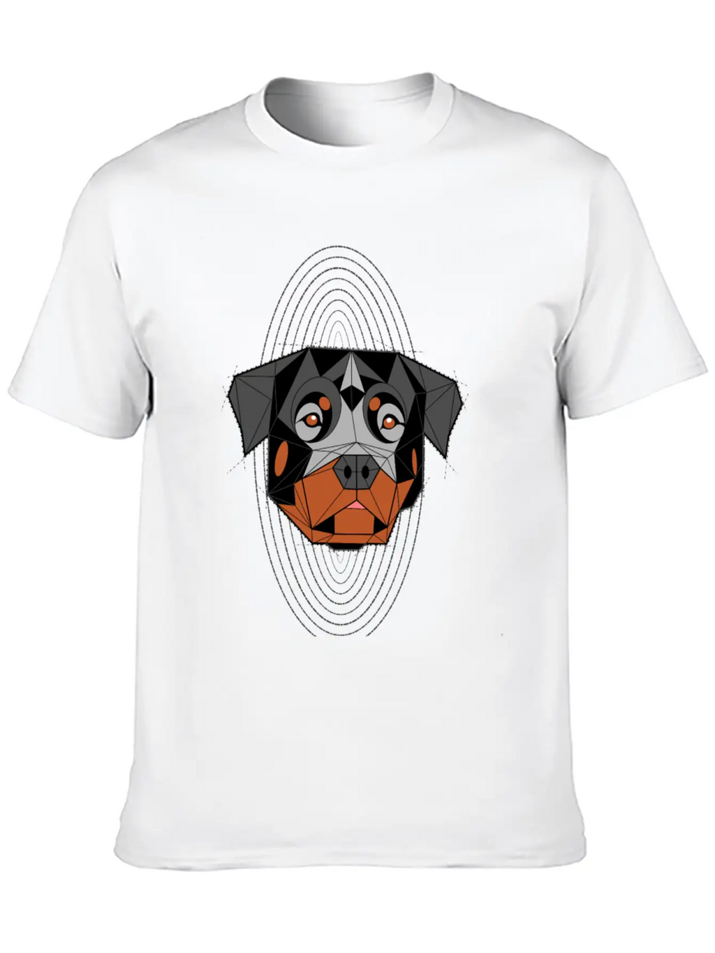 Rottweiler Geometric Classic Cotton Tee – Unisex Comfort For Any Season