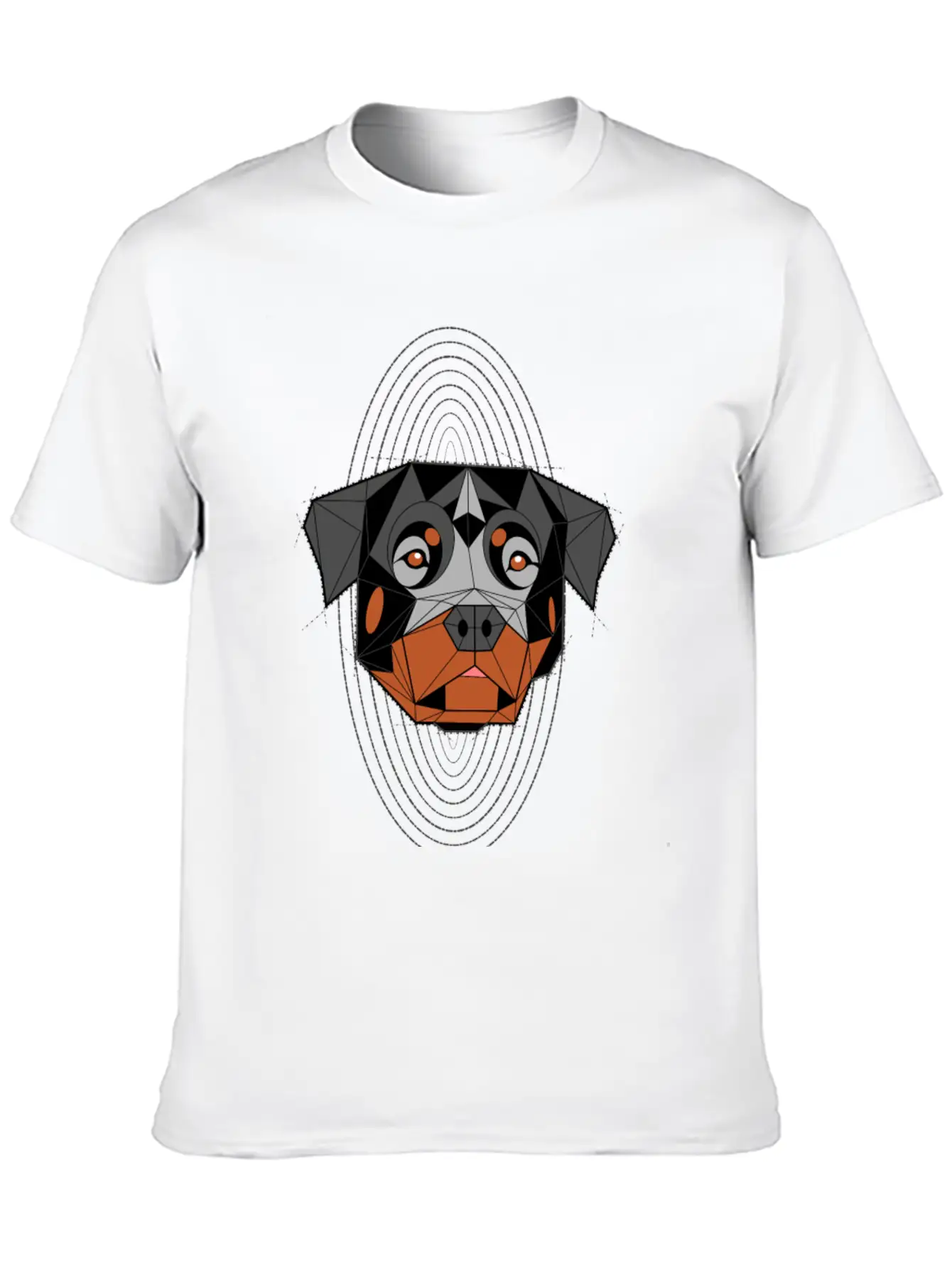Rottweiler Geometric Classic Cotton Tee – Unisex Comfort For Any Season