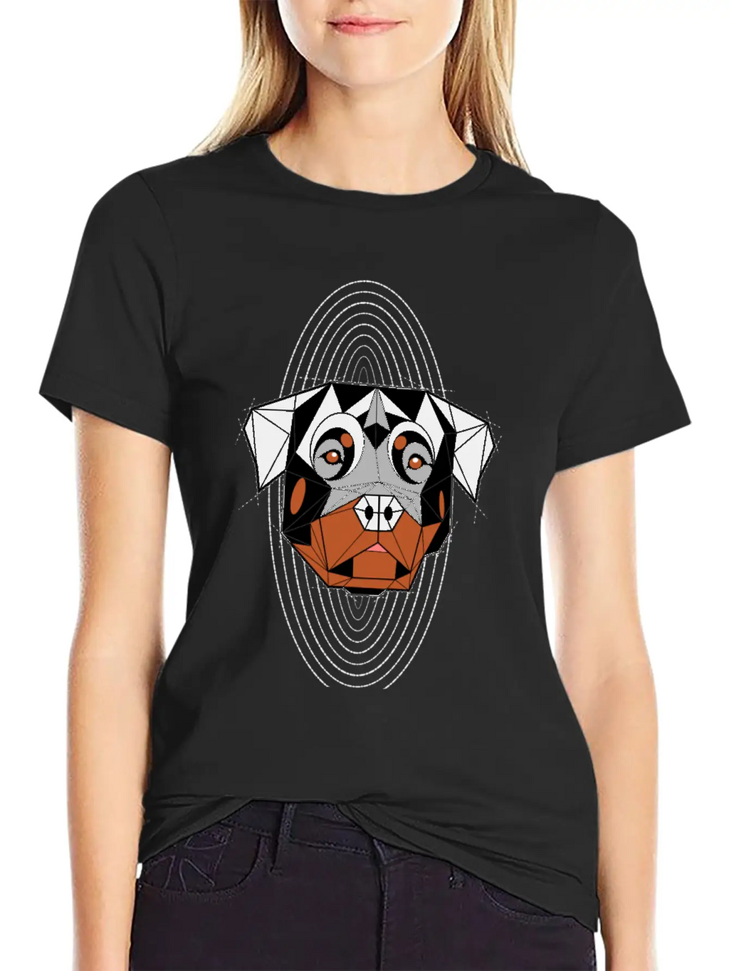 Rottweiler Geometric Classic Cotton Tee – Unisex Comfort For Any Season
