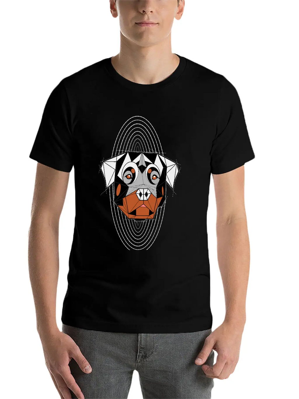 Rottweiler Geometric Classic Cotton Tee – Unisex Comfort For Any Season