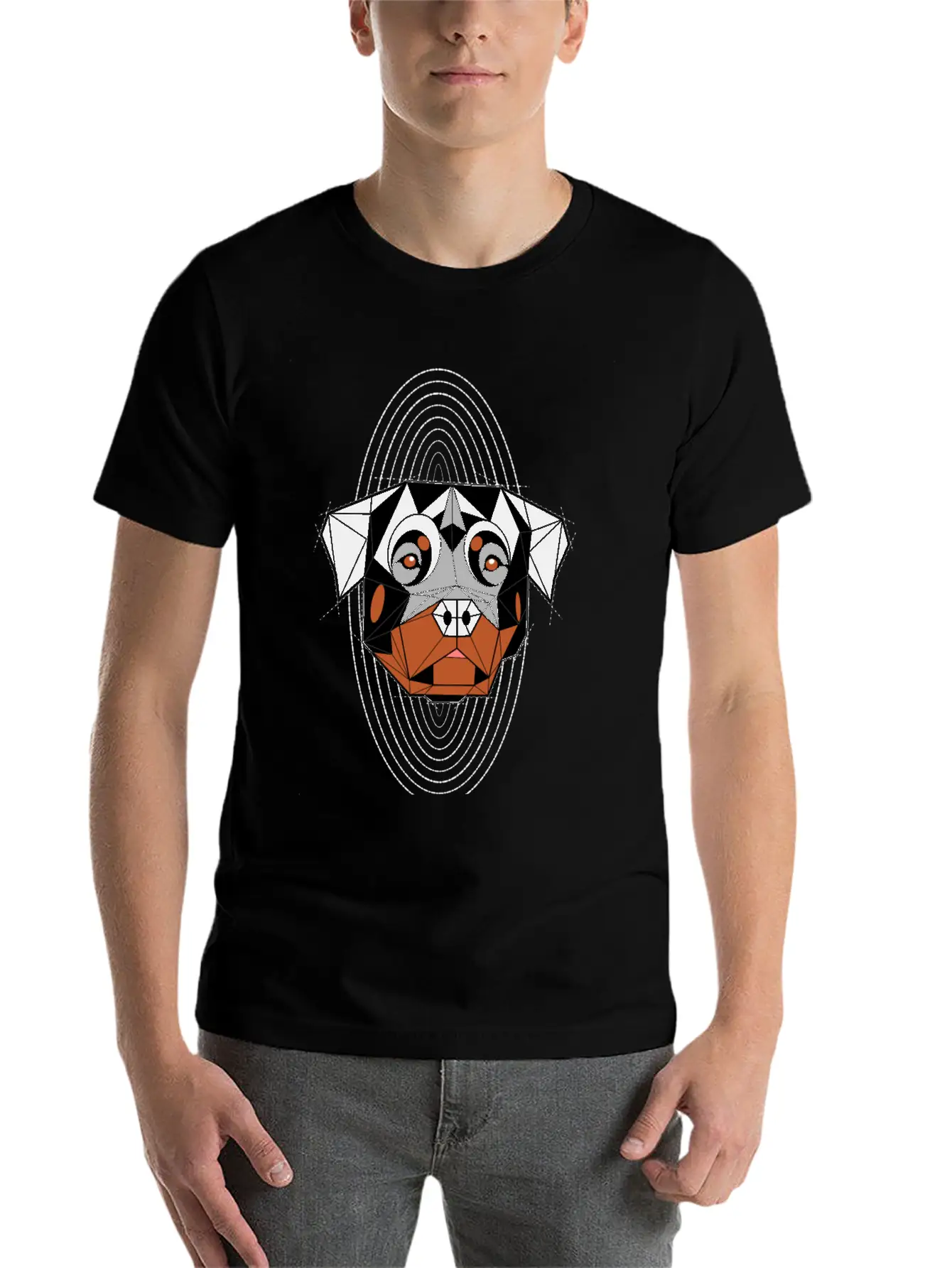 Rottweiler Geometric Classic Cotton Tee – Unisex Comfort For Any Season