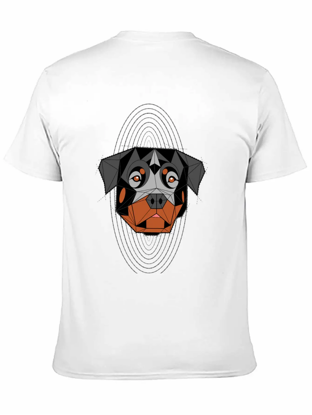 Rottweiler Geometric Classic Cotton Tee – Unisex Comfort For Any Season