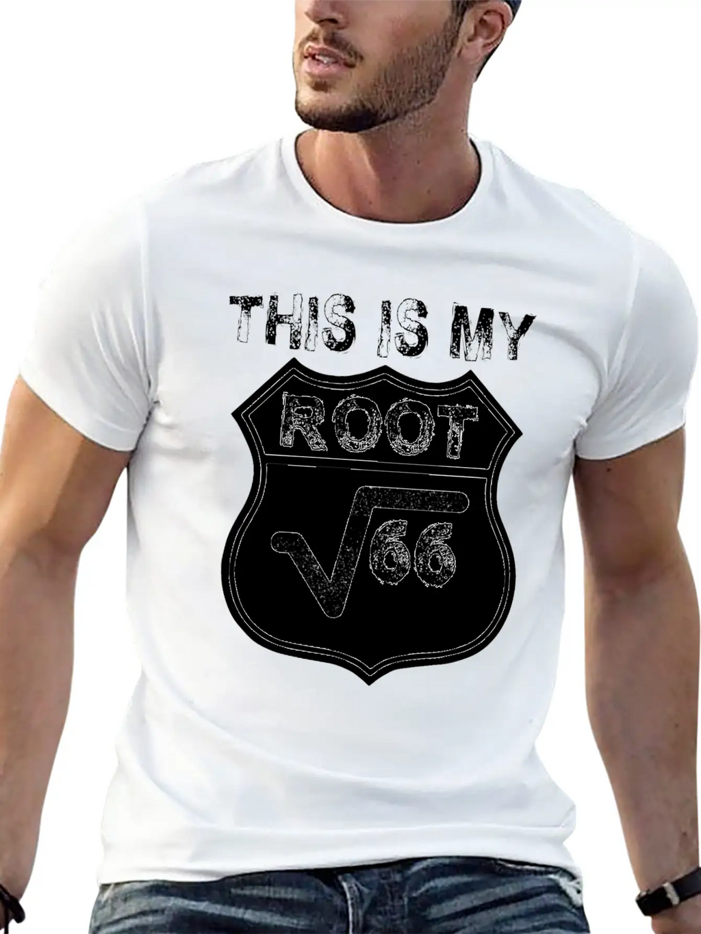 Route 66 Root Math Mathematics Biker Road Classic Cotton Tee – Unisex Comfort For Any Season