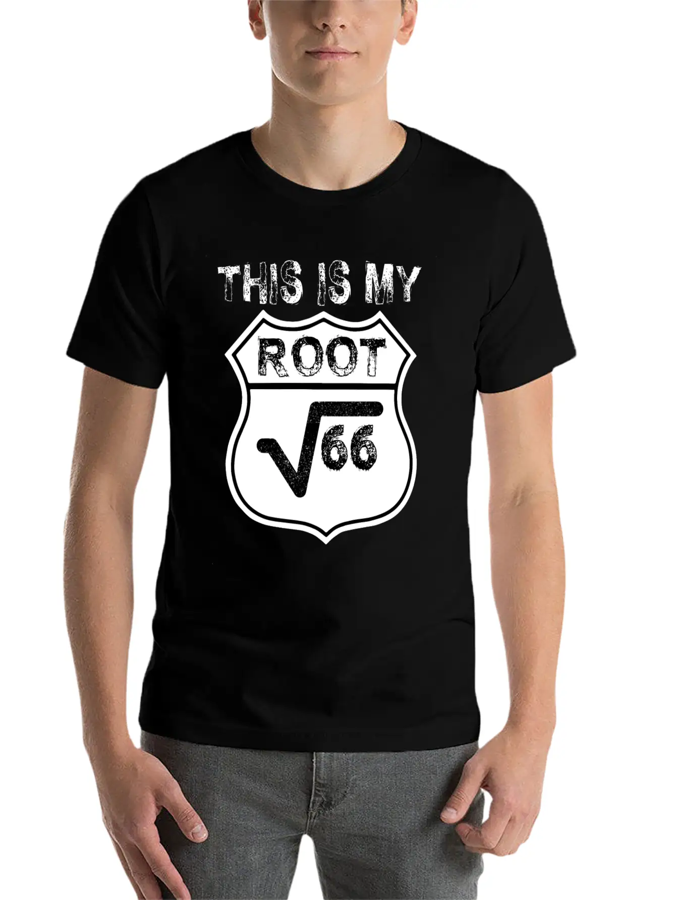 Route 66 Root Math Mathematics Biker Road Classic Cotton Tee – Unisex Comfort For Any Season