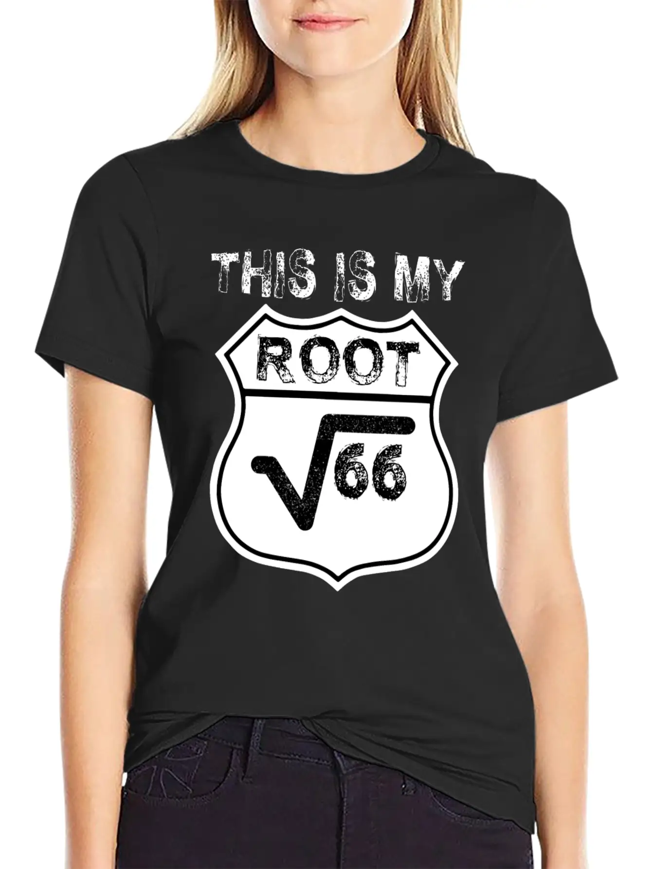 Route 66 Root Math Mathematics Biker Road Classic Cotton Tee – Unisex Comfort For Any Season