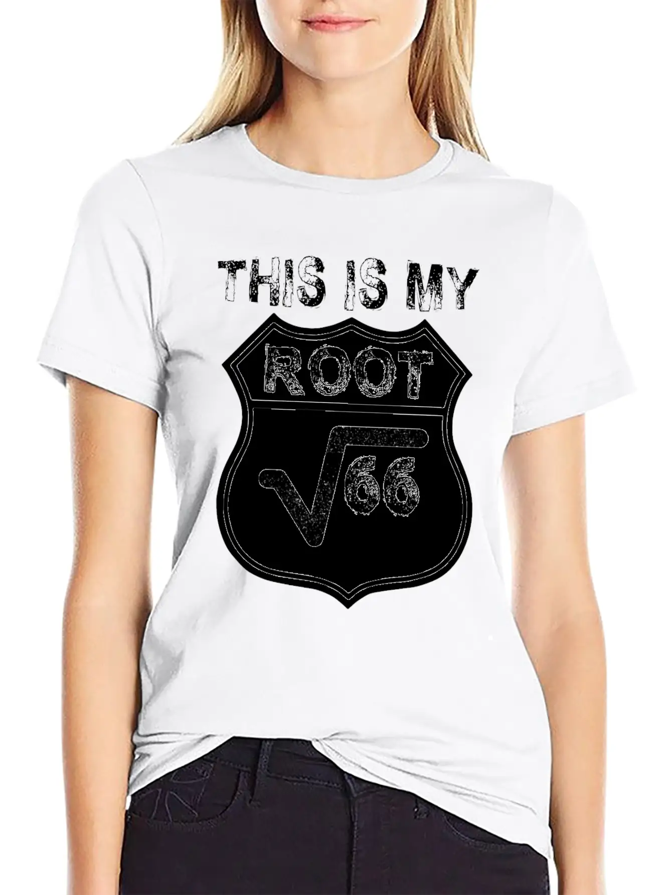 Route 66 Root Math Mathematics Biker Road Classic Cotton Tee – Unisex Comfort For Any Season