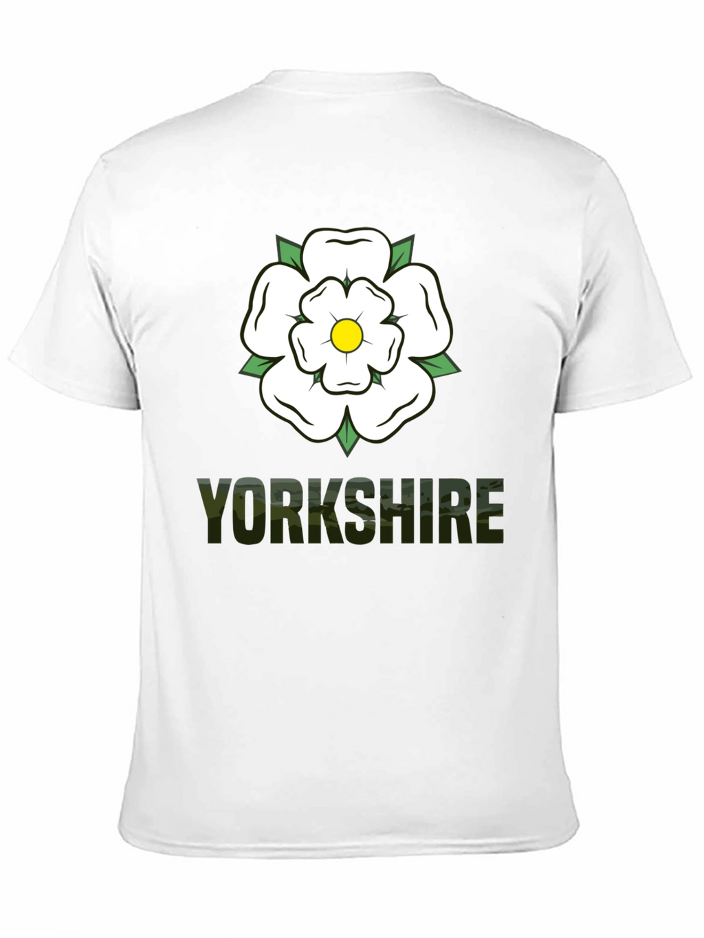 Yorkshire Rose Graphic Tee - Black Cotton T-Shirt