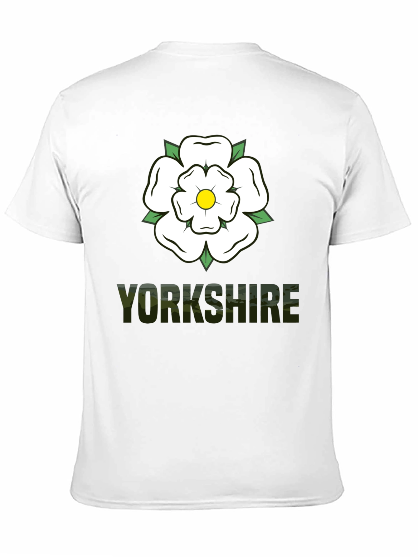 Yorkshire Rose Graphic Tee - Black Cotton T-Shirt