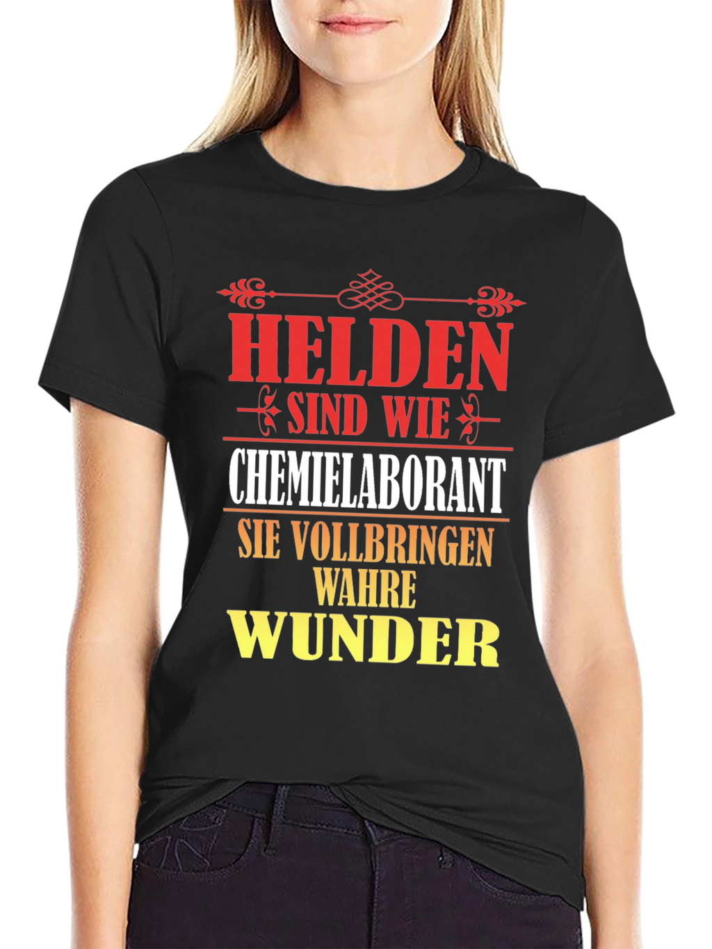 Chemist Lab Technician Hero T-Shirt - German Text