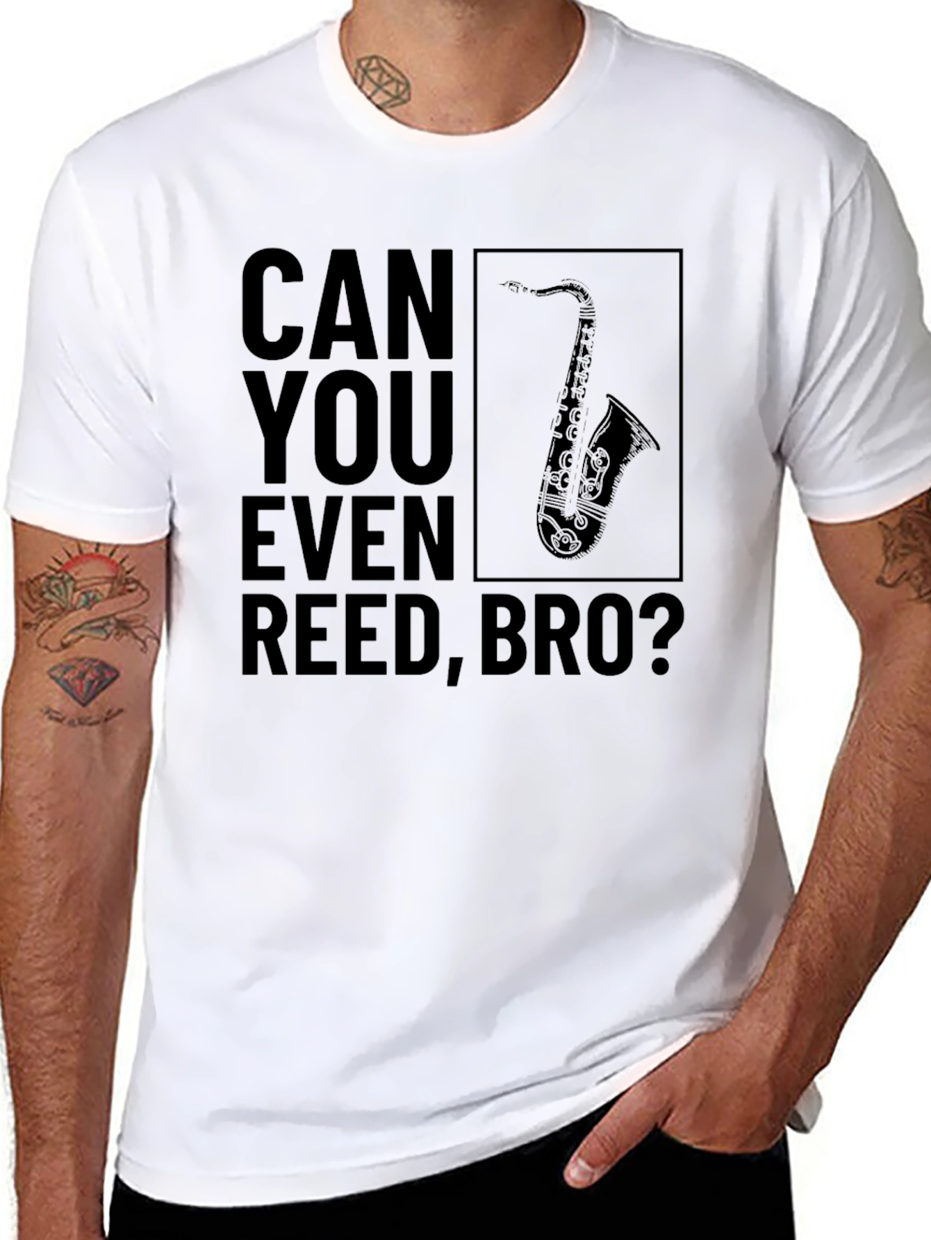 Can You Even Reed Bro? Funny Saxophone T-Shirt