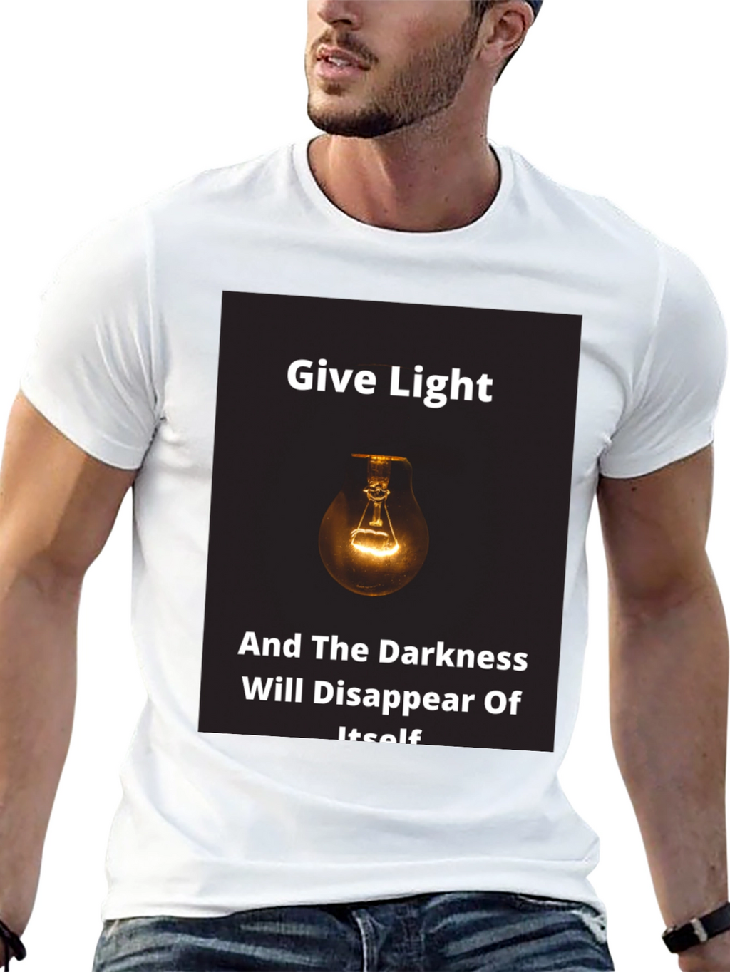 Give Light Black T-Shirt - Motivational Quote