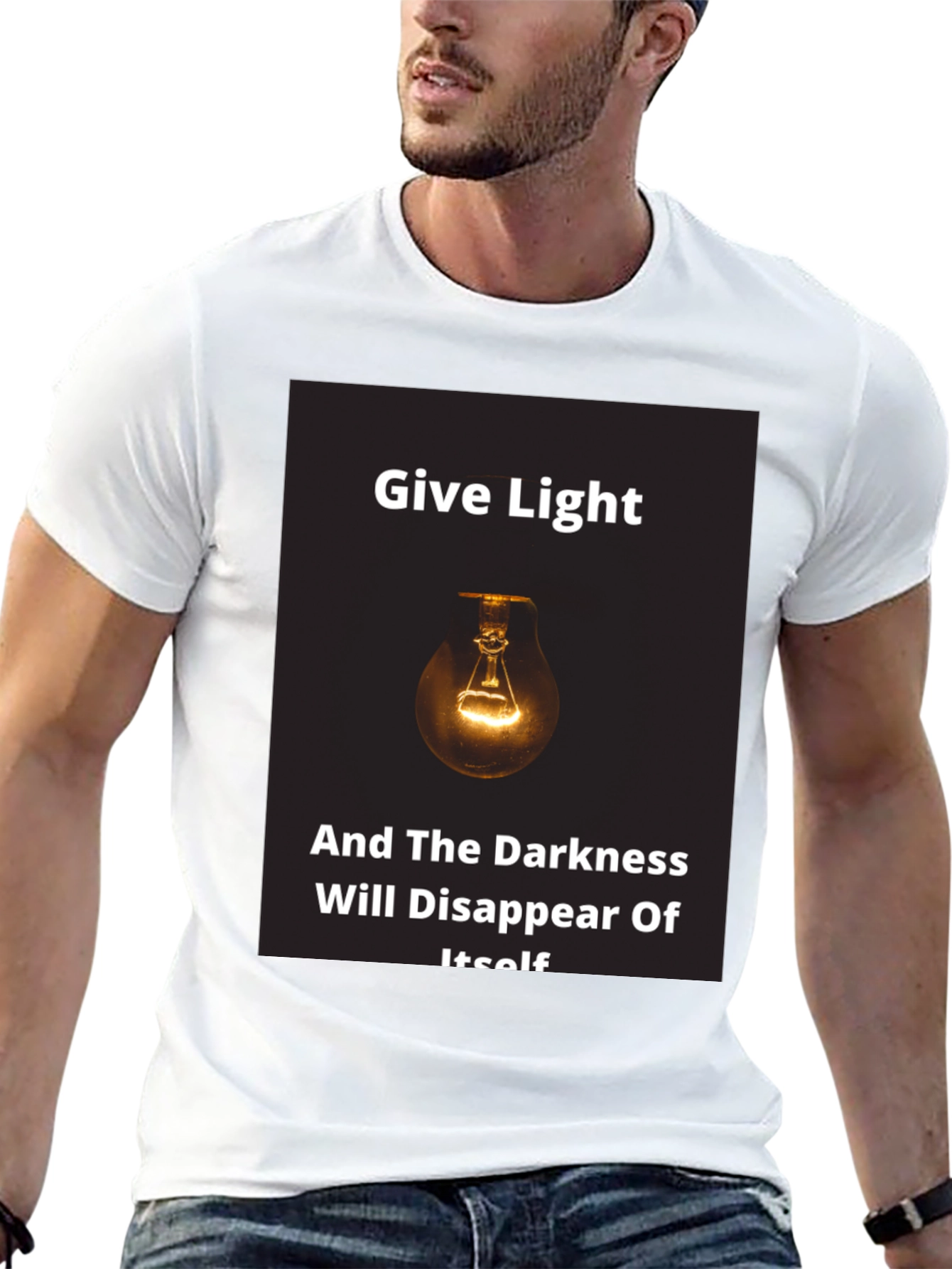 Give Light Black T-Shirt - Motivational Quote