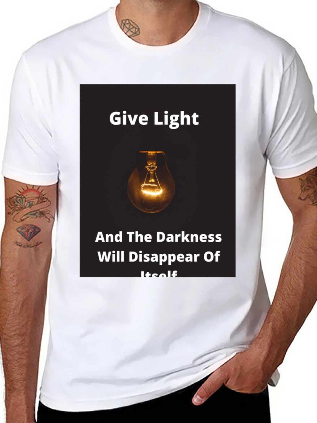 Give Light Black T-Shirt - Motivational Quote