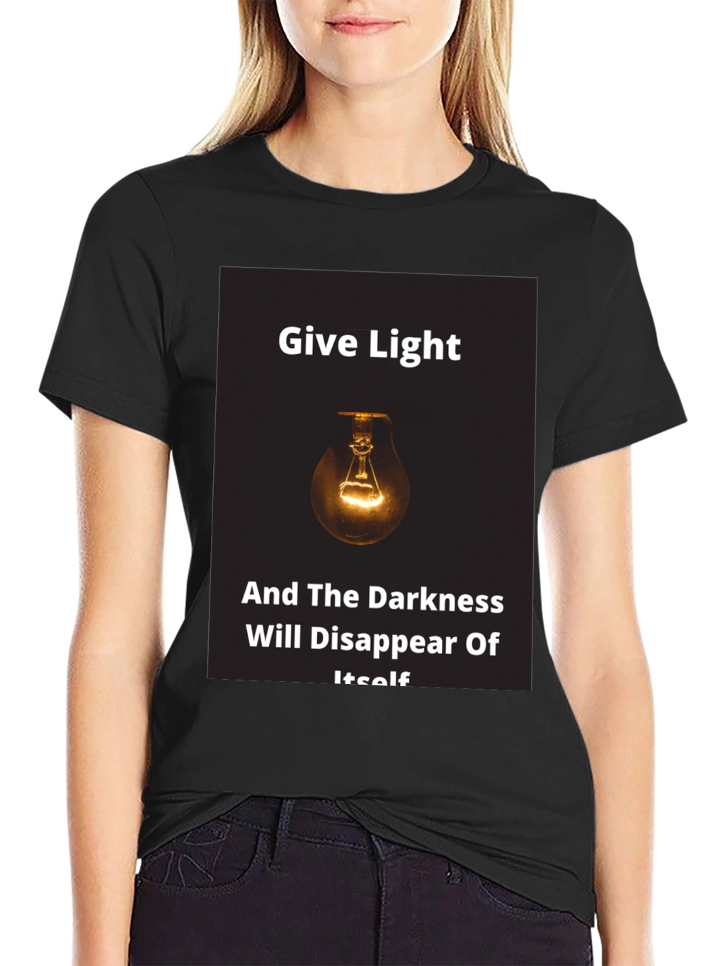 Give Light Black T-Shirt - Motivational Quote