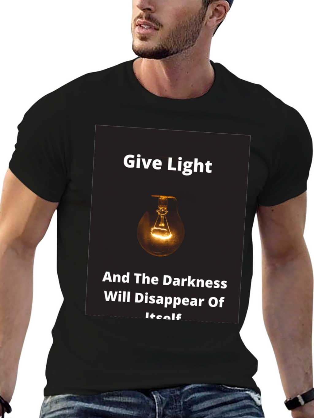 Give Light Black T-Shirt - Motivational Quote