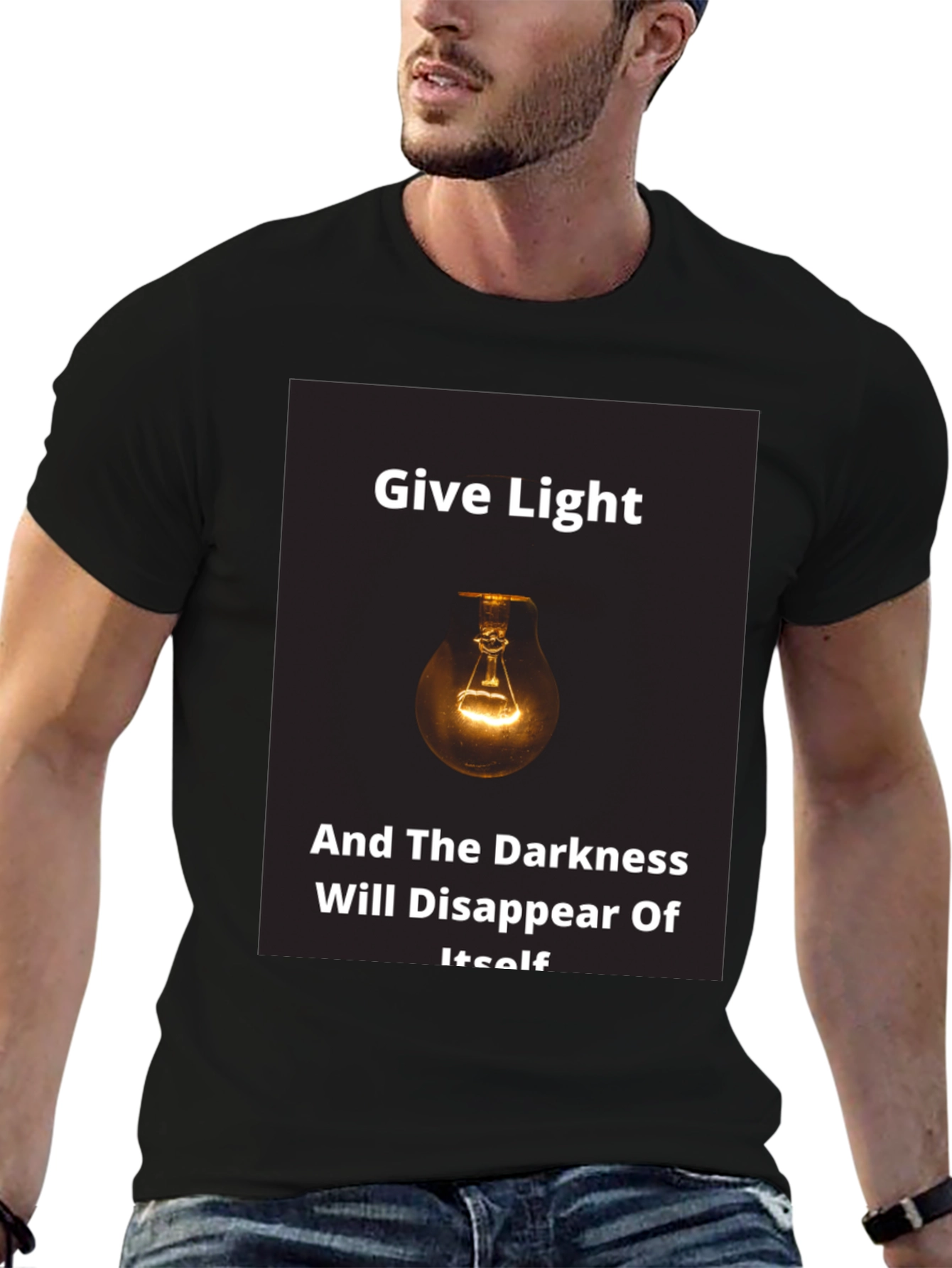 Give Light Black T-Shirt - Motivational Quote