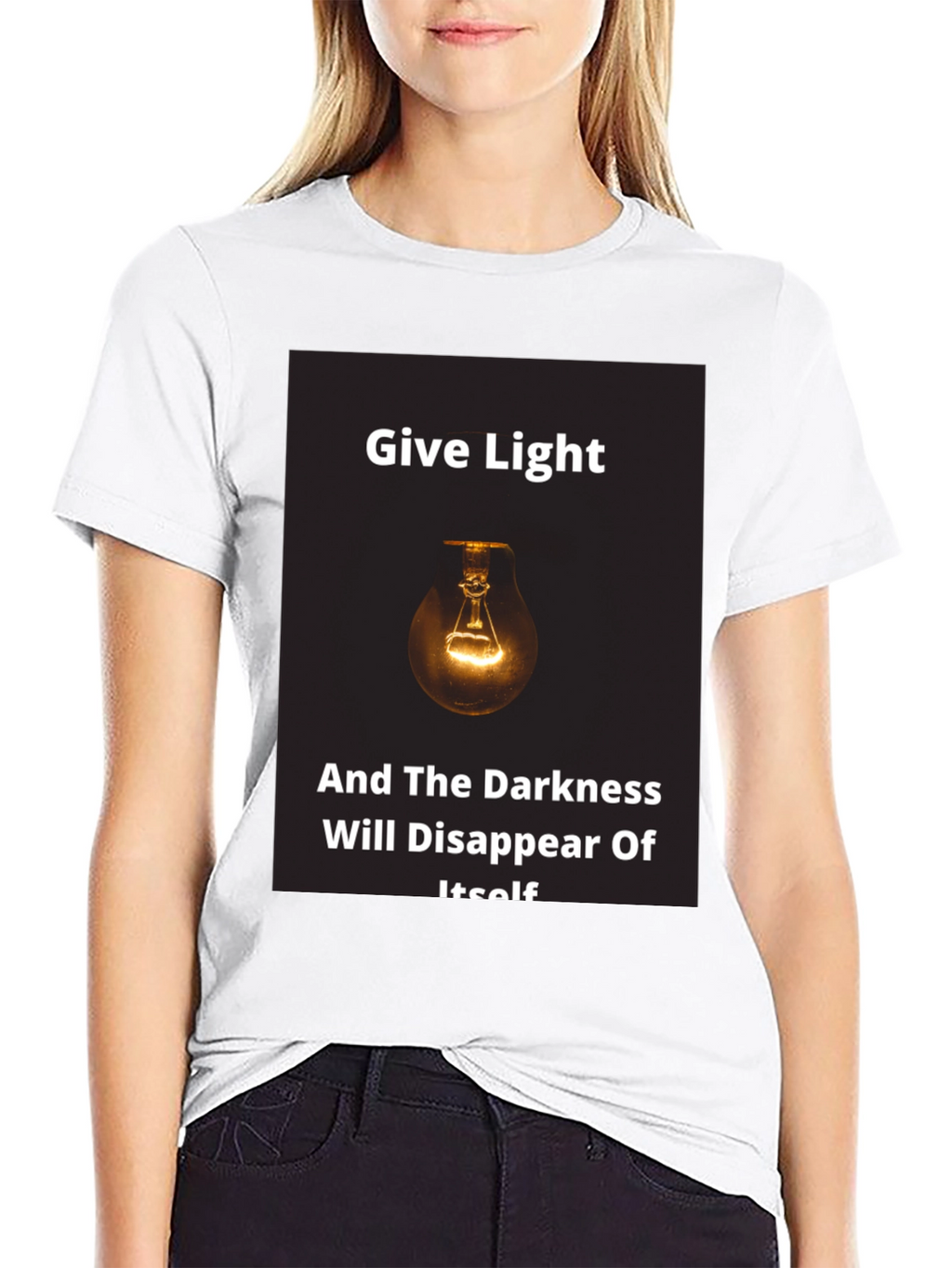 Give Light Black T-Shirt - Motivational Quote