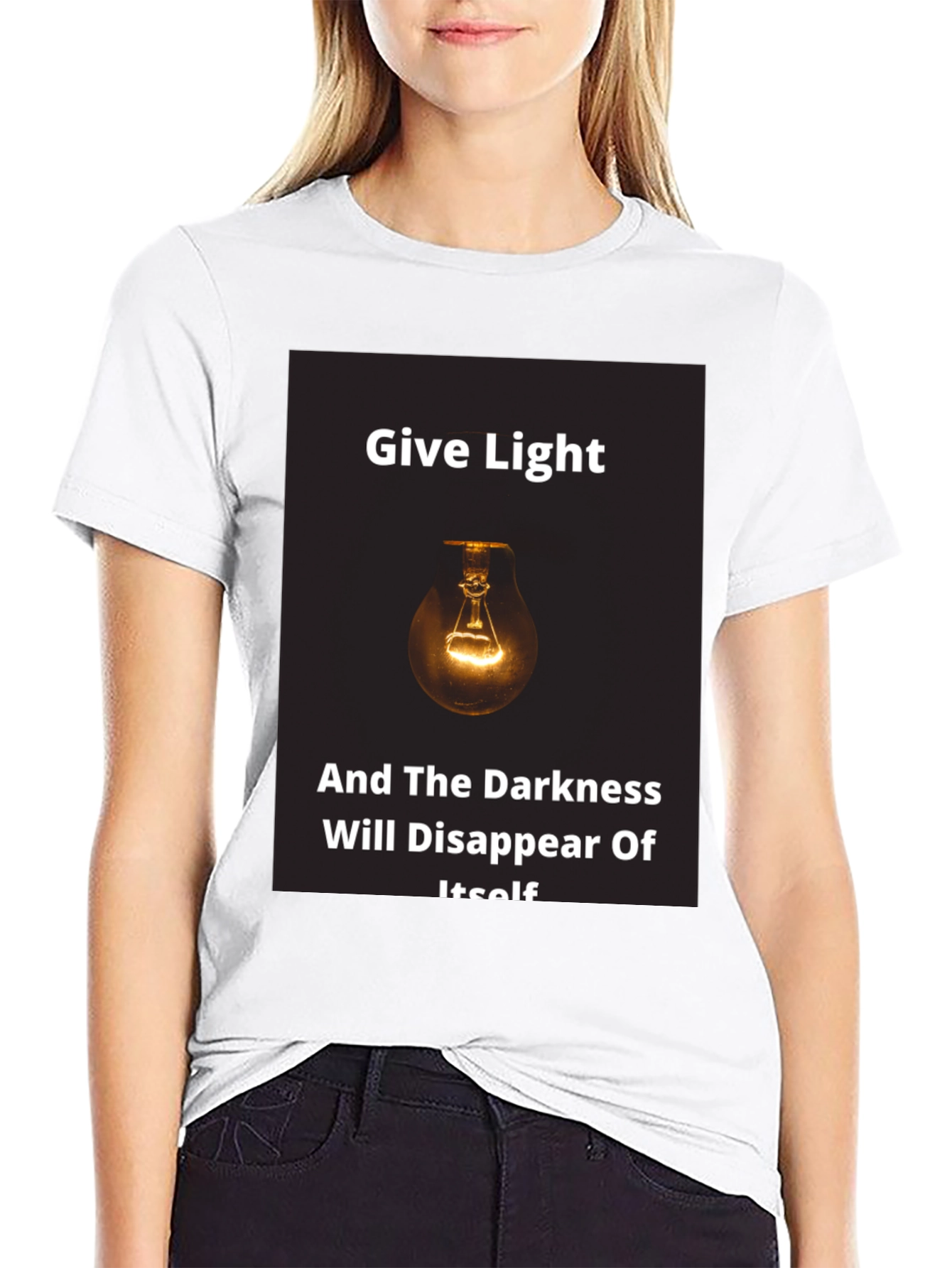 Give Light Black T-Shirt - Motivational Quote