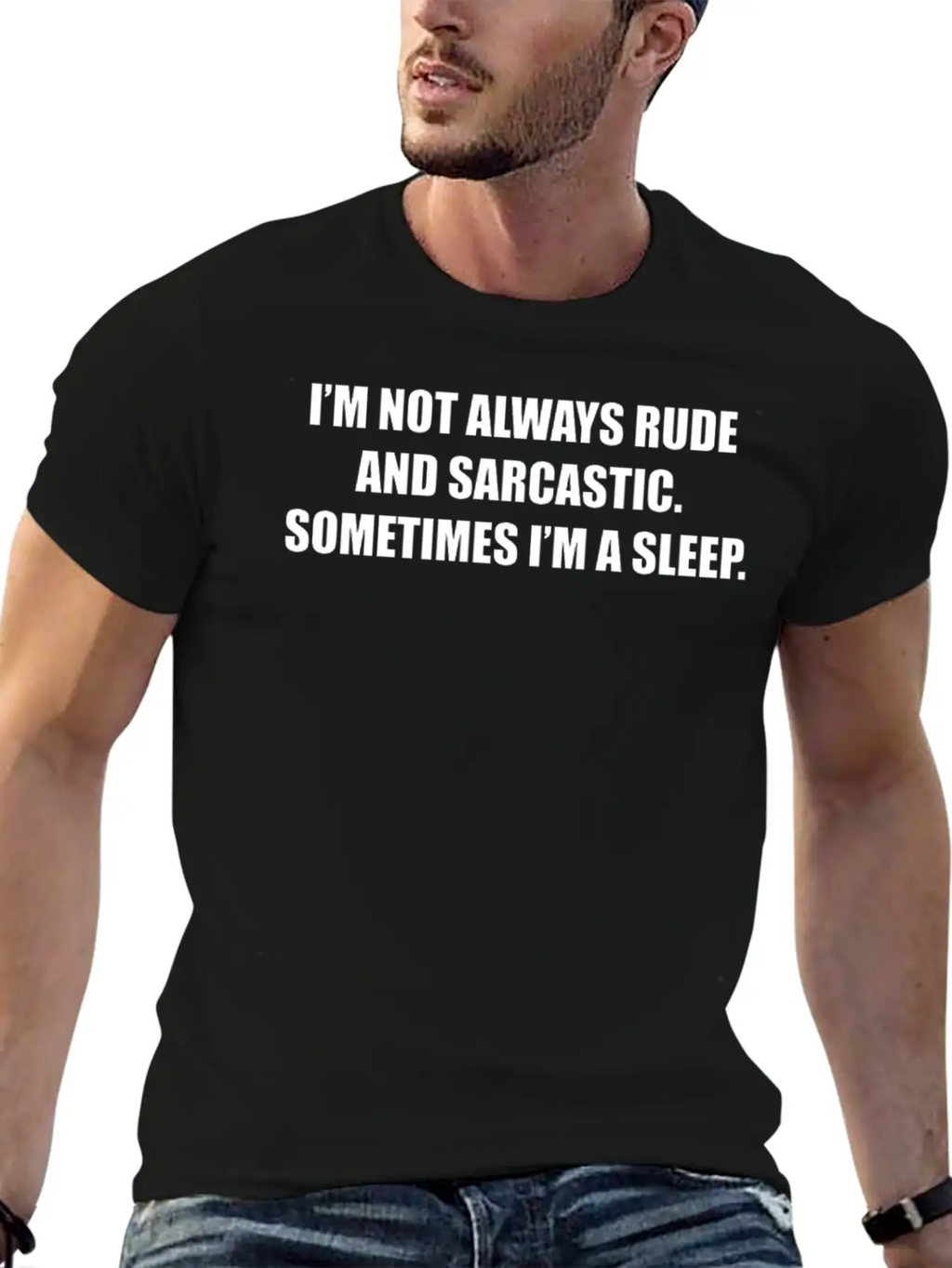 RUDE AND SARCASTIC Breathable Graphic T-Shirt – Perfect For Casual Days