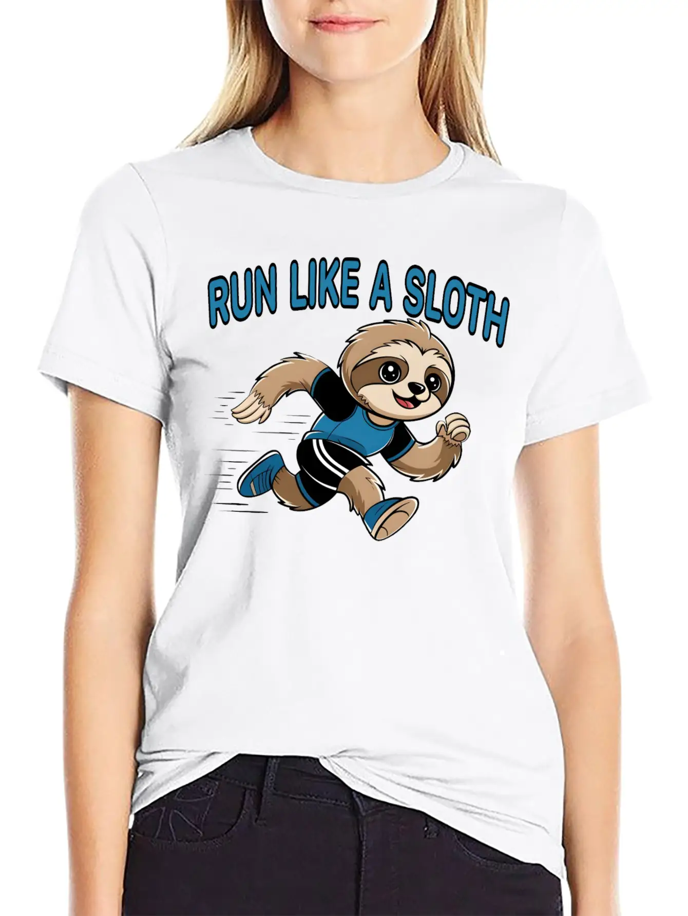 Run Like A Sloth Basic Graphic T-Shirt – Daily Comfort In Soft Cotton