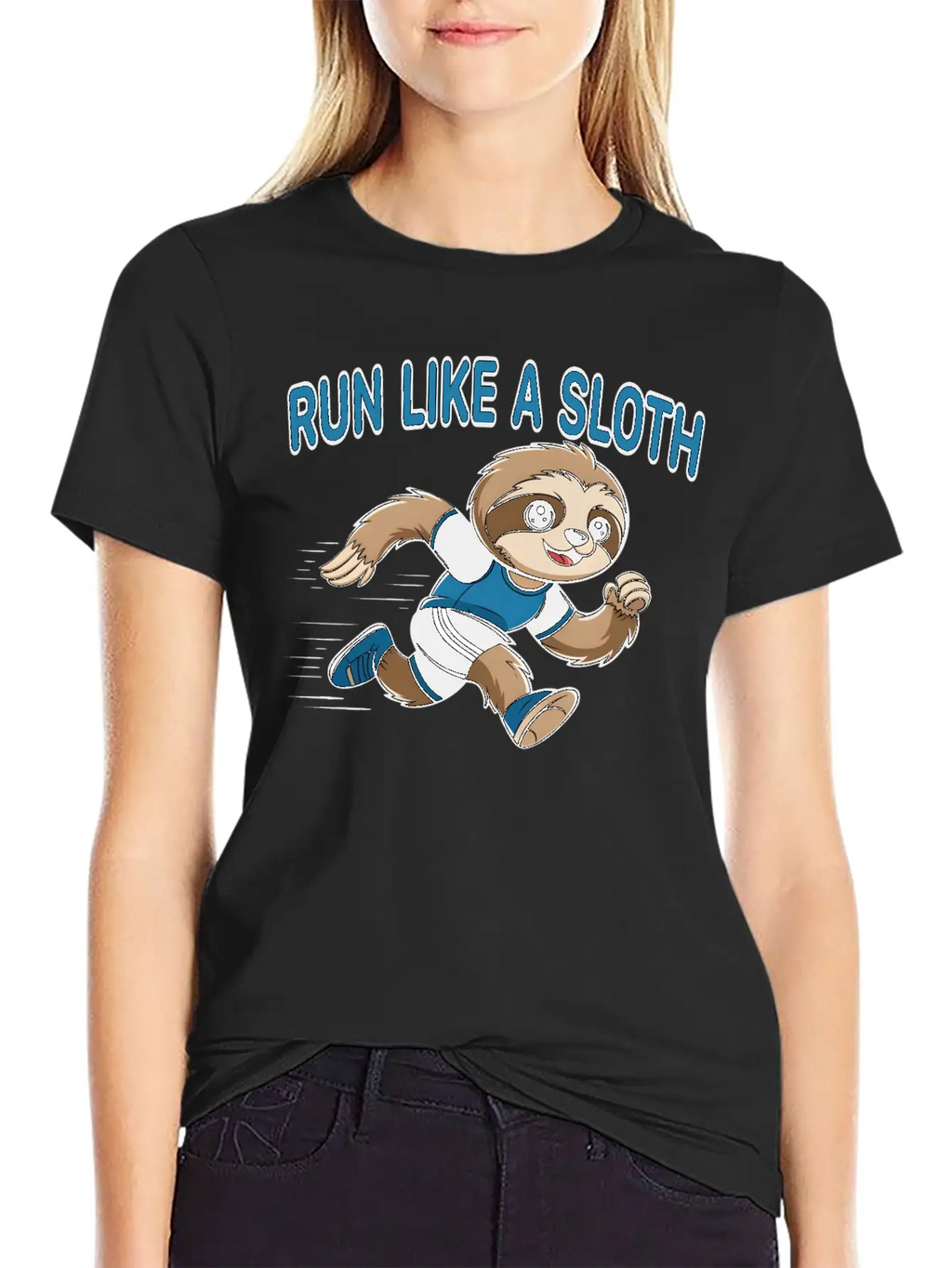 Run Like A Sloth Basic Graphic T-Shirt – Daily Comfort In Soft Cotton