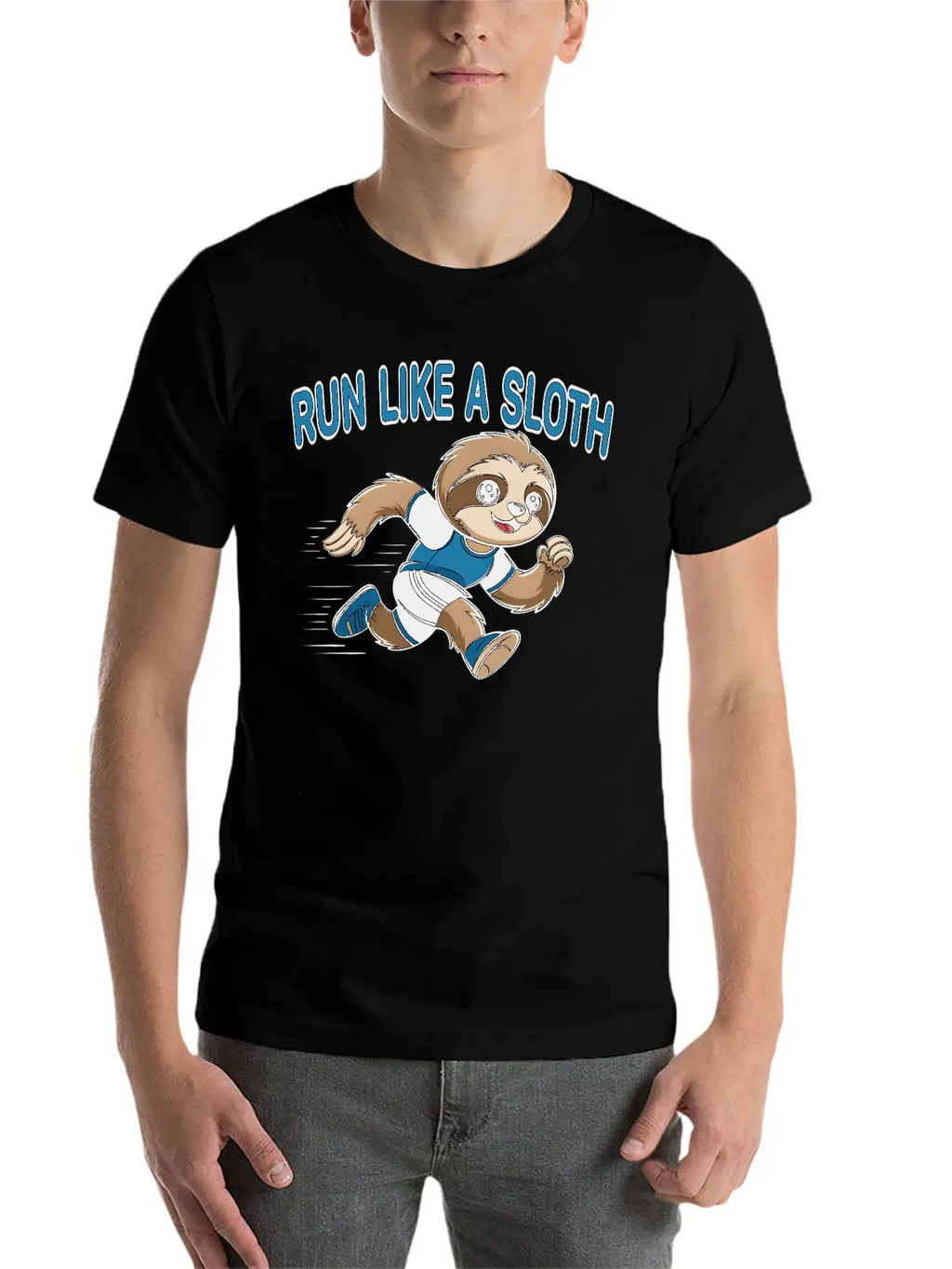 Run Like A Sloth Basic Graphic T-Shirt – Daily Comfort In Soft Cotton