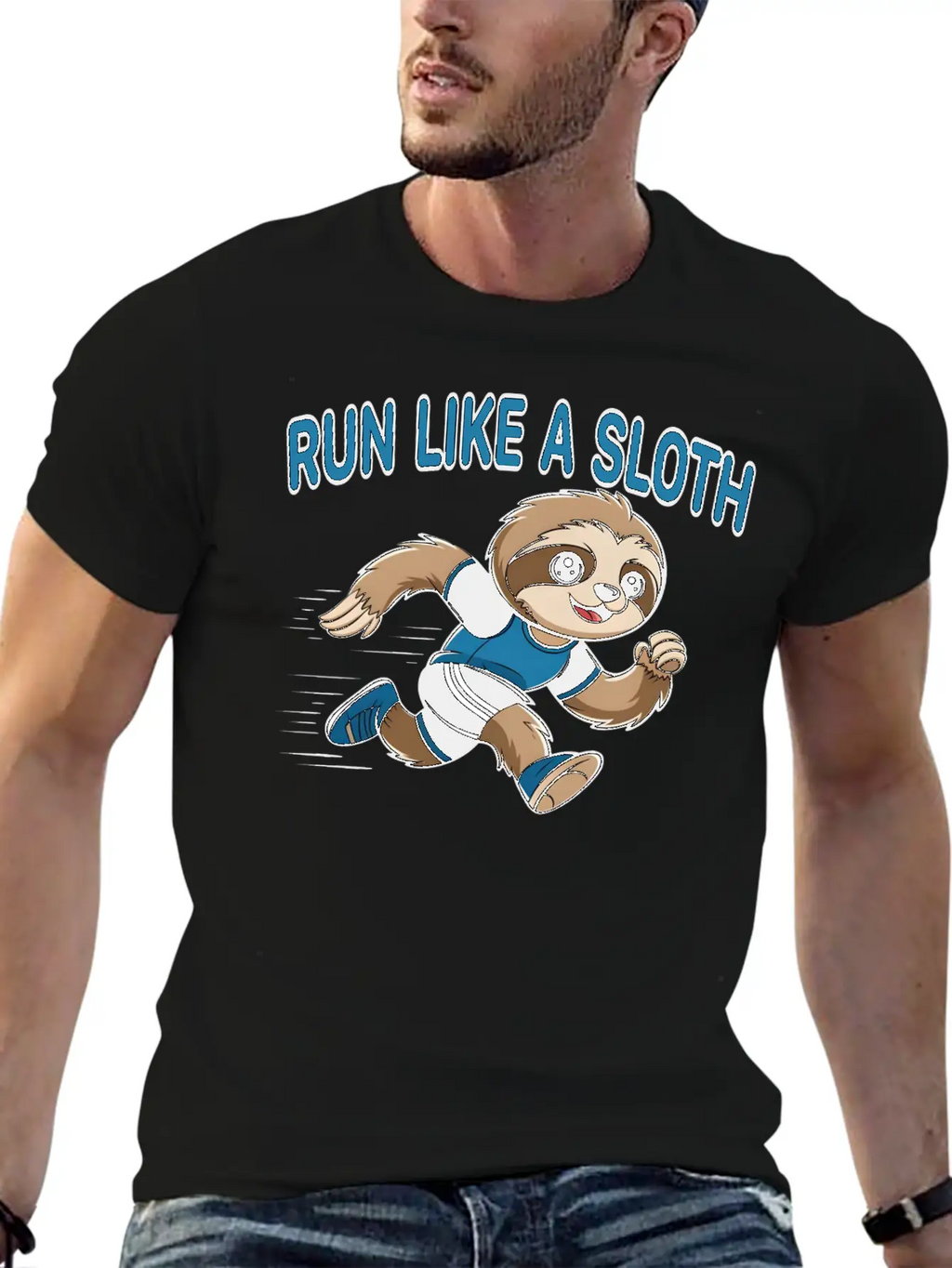 Run Like A Sloth Basic Graphic T-Shirt – Daily Comfort In Soft Cotton