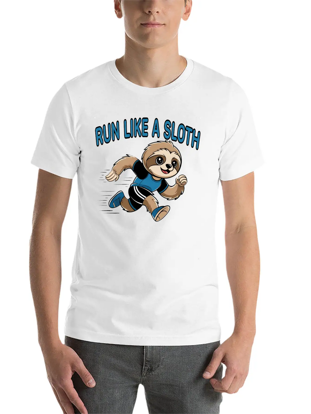 Run Like A Sloth Basic Graphic T-Shirt – Daily Comfort In Soft Cotton