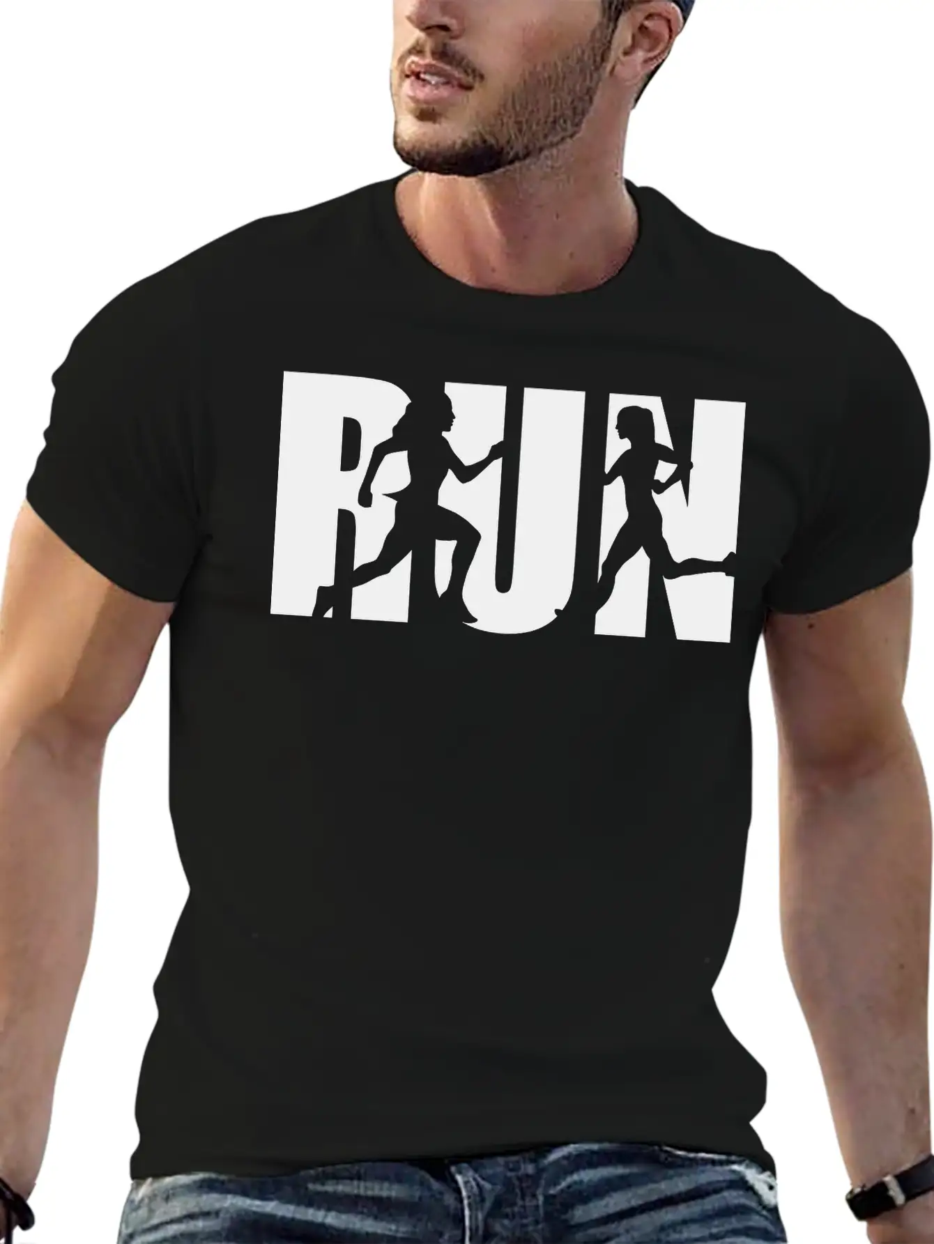 Run, Woman Running, Runner Stylish Everyday T-Shirt – Unisex Basic Cotton Tee
