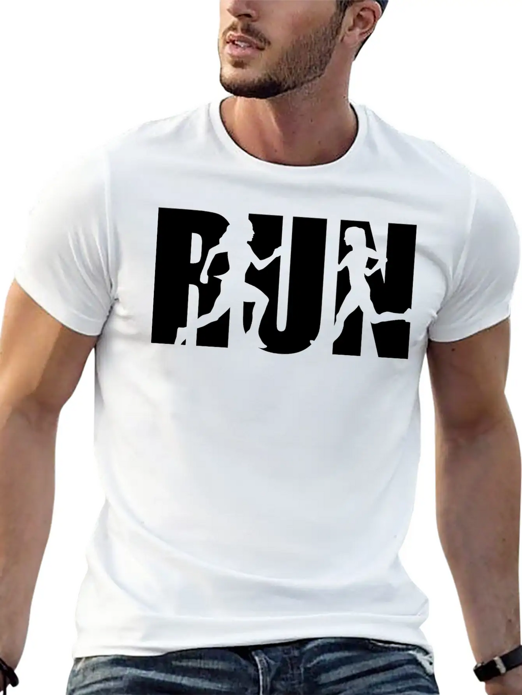 Run, Woman Running, Runner Stylish Everyday T-Shirt – Unisex Basic Cotton Tee